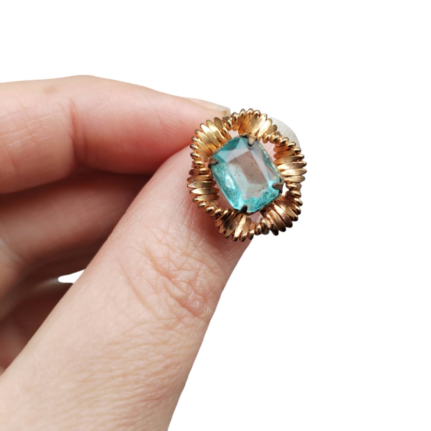 Anello vintage anni 50 decorato con fiori