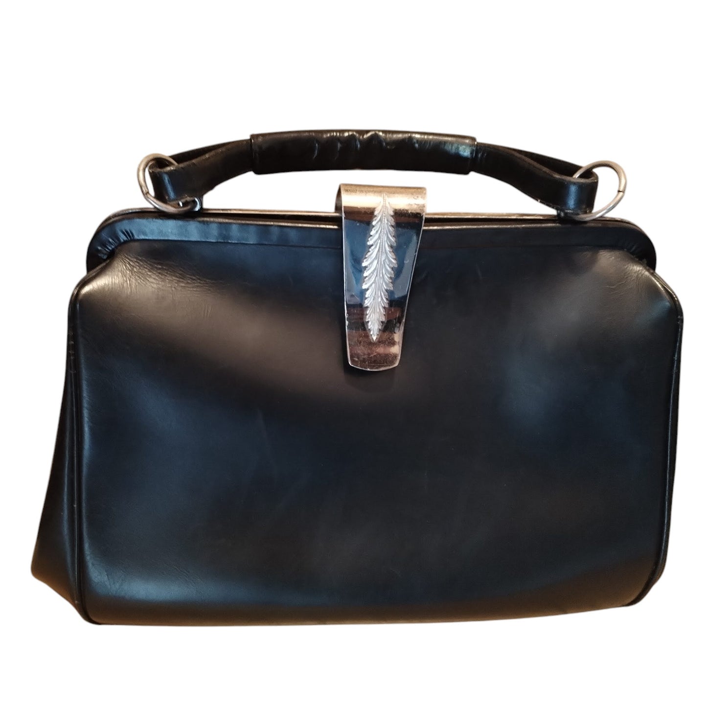Borsa vintage nera art decò anni 60