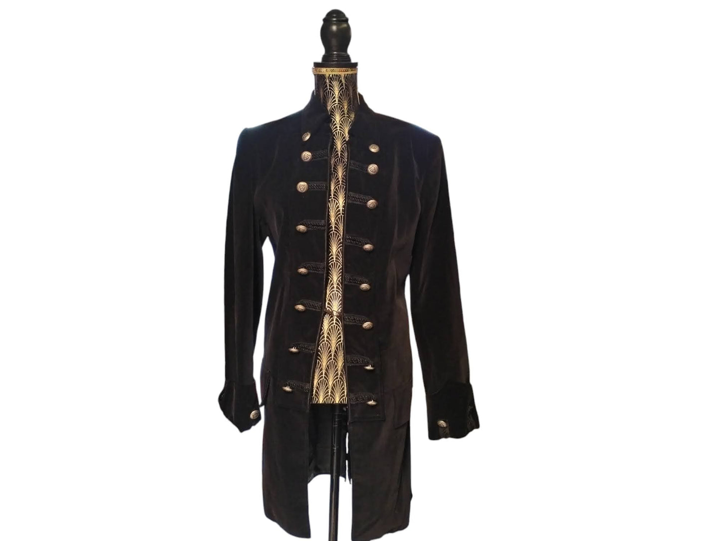 Giacca vintage in velluto nero gotica