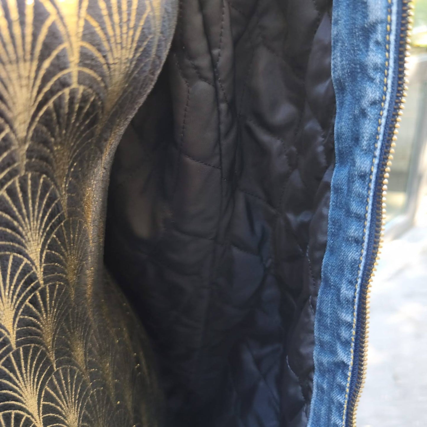 Giacca vintage in jeans Levi's Engineered trapuntata Taglia M