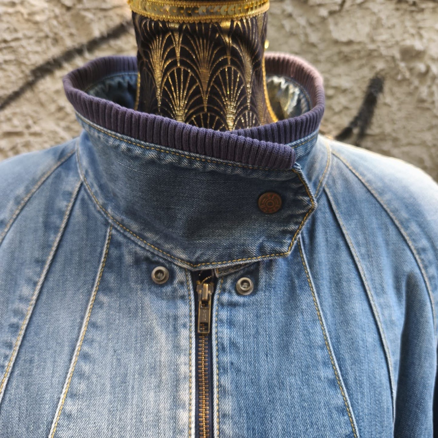 Giacca vintage in jeans Levi's Engineered trapuntata Taglia M