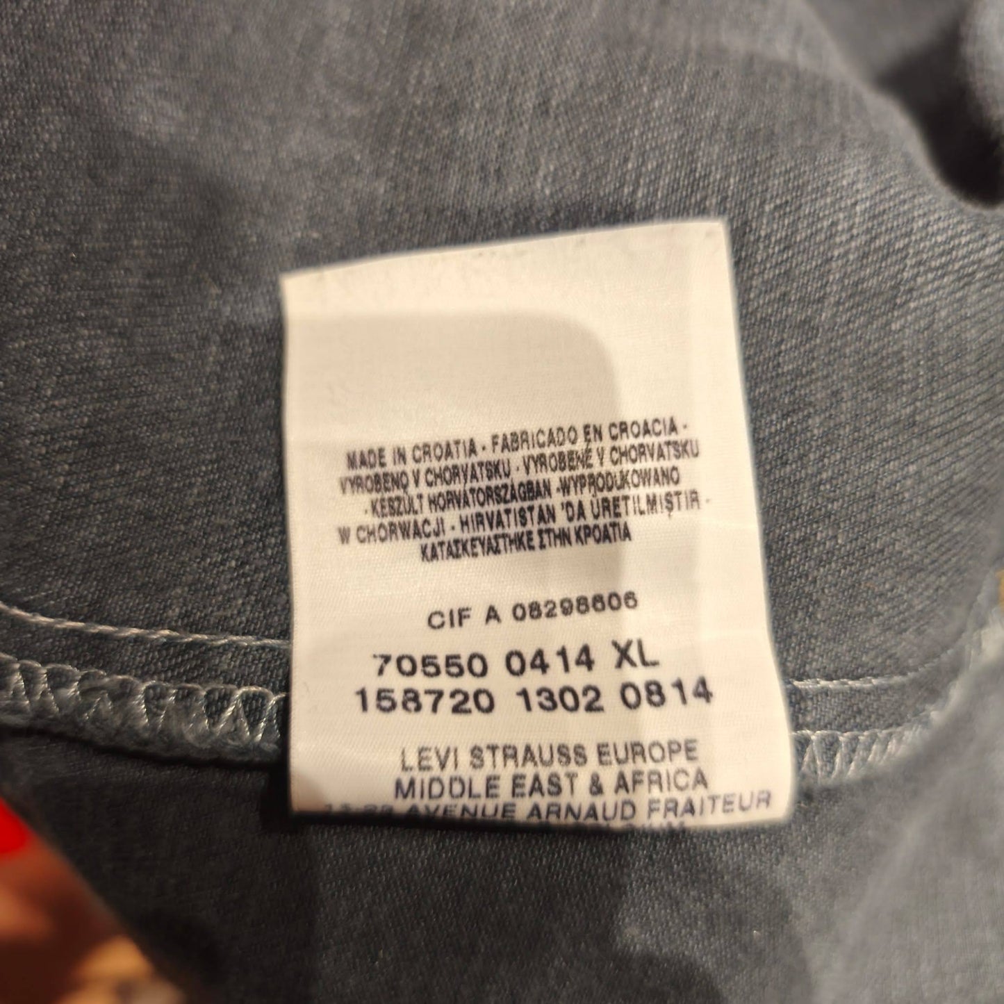 Giacca vintage in jeans Levi's blu scuro Taglia xl