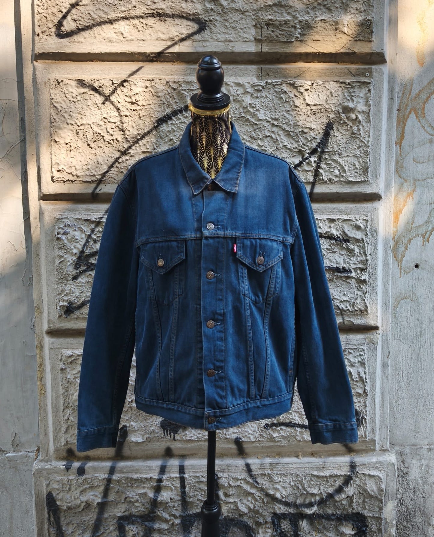 Giacca vintage in jeans Levi's blu scuro Taglia xl