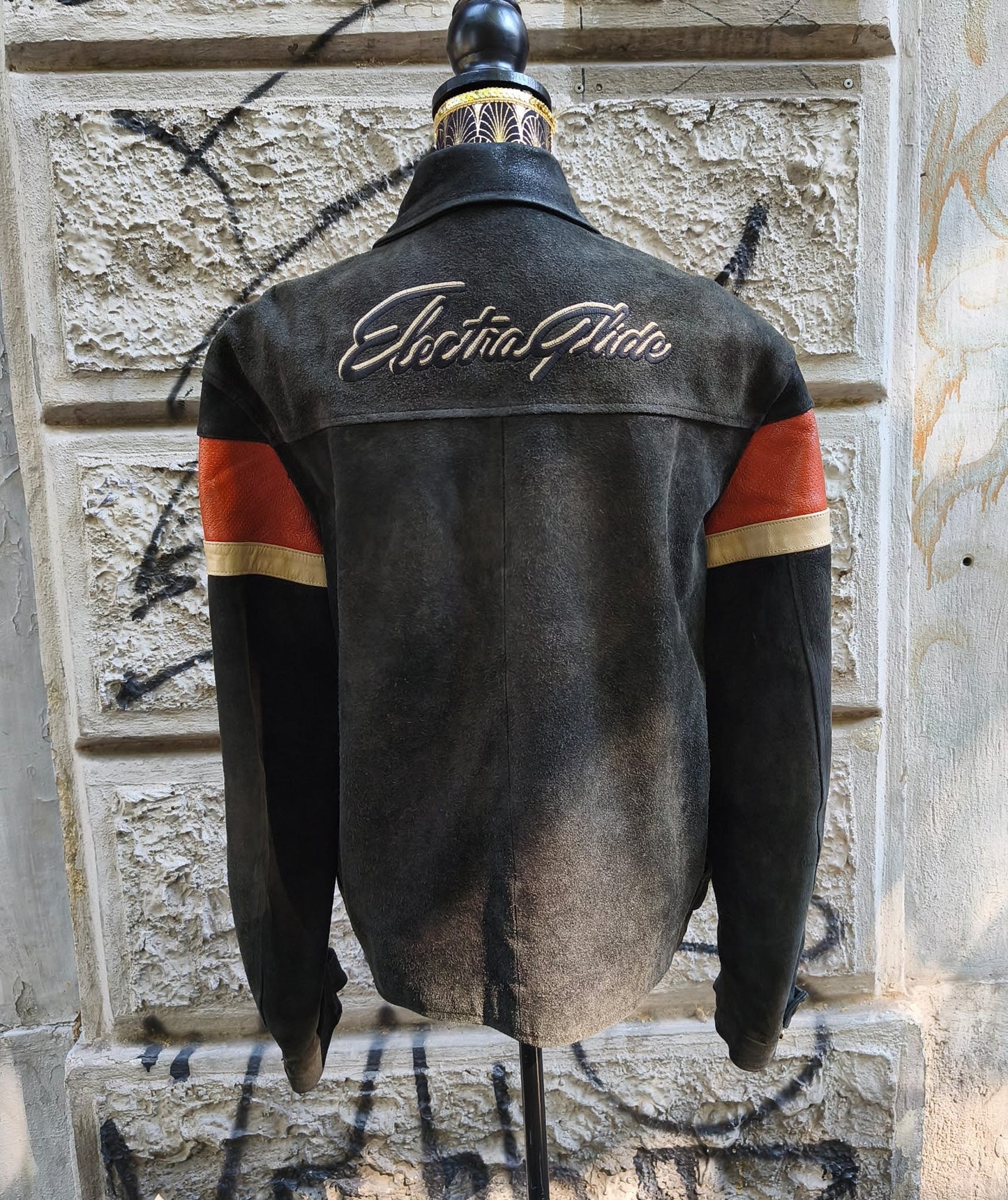 Giacca vintage in pelle Harley Davidson taglia L
