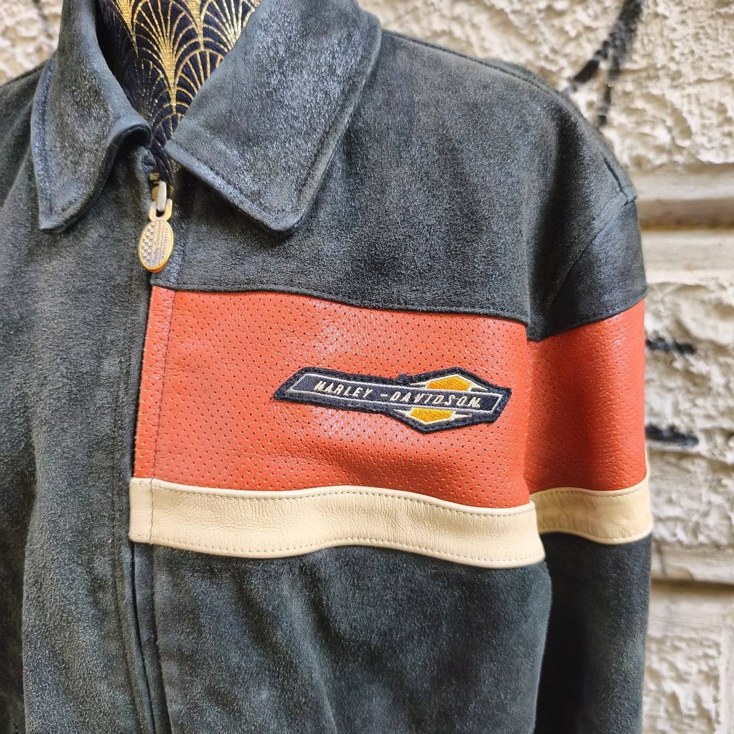 Giacca vintage in pelle Harley Davidson taglia L