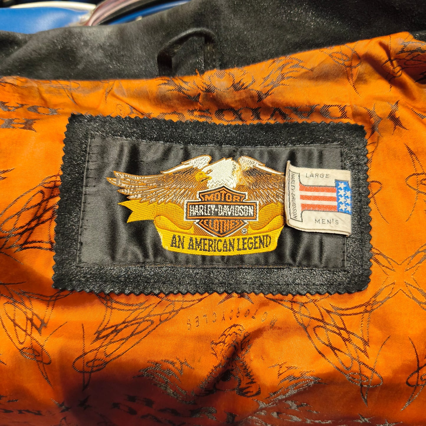 Giacca vintage in pelle Harley Davidson taglia L