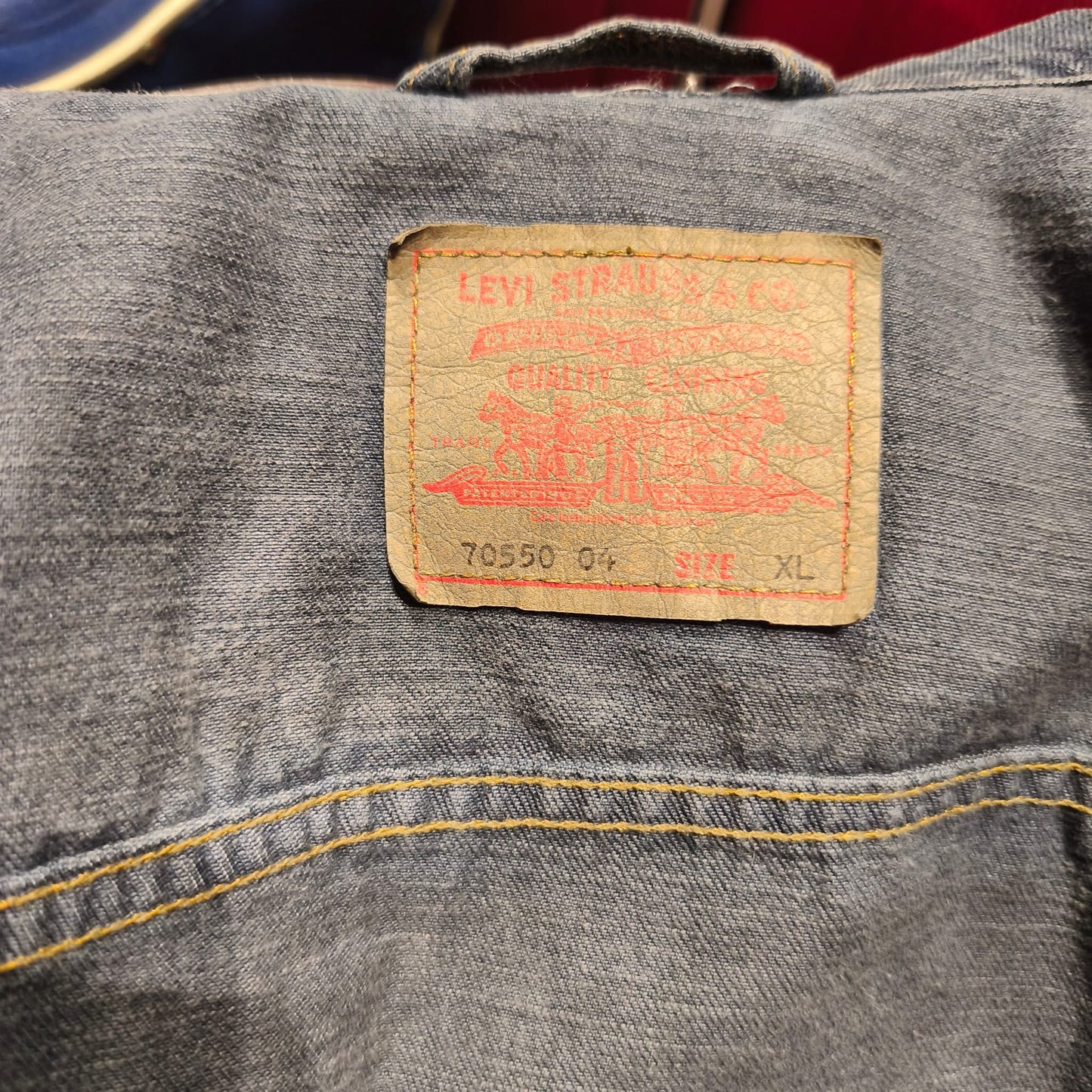 Giacca vintage in jeans Levi's blu scuro Taglia xl