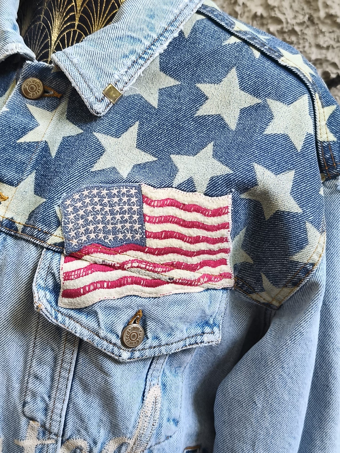 Giacca vintage in jeans Unlimited Rebel Rider Taglia xl