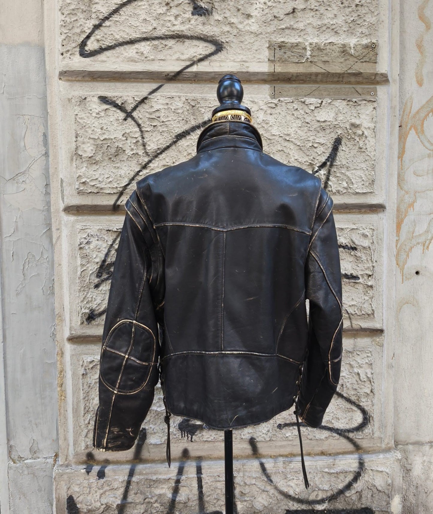 Giacca vintage in pelle Harley Davidson smanicabile Taglia xl