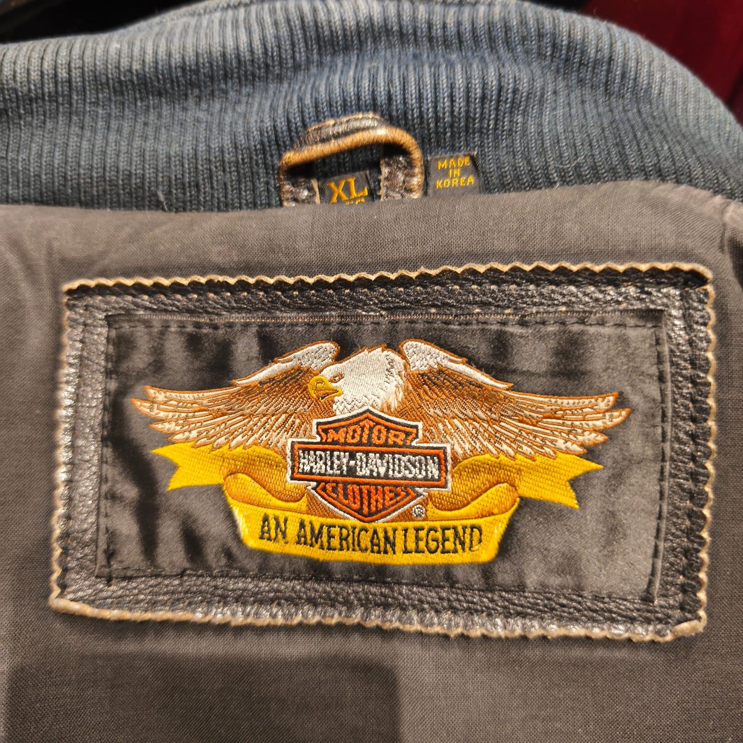 Giacca vintage in pelle Harley Davidson smanicabile Taglia xl