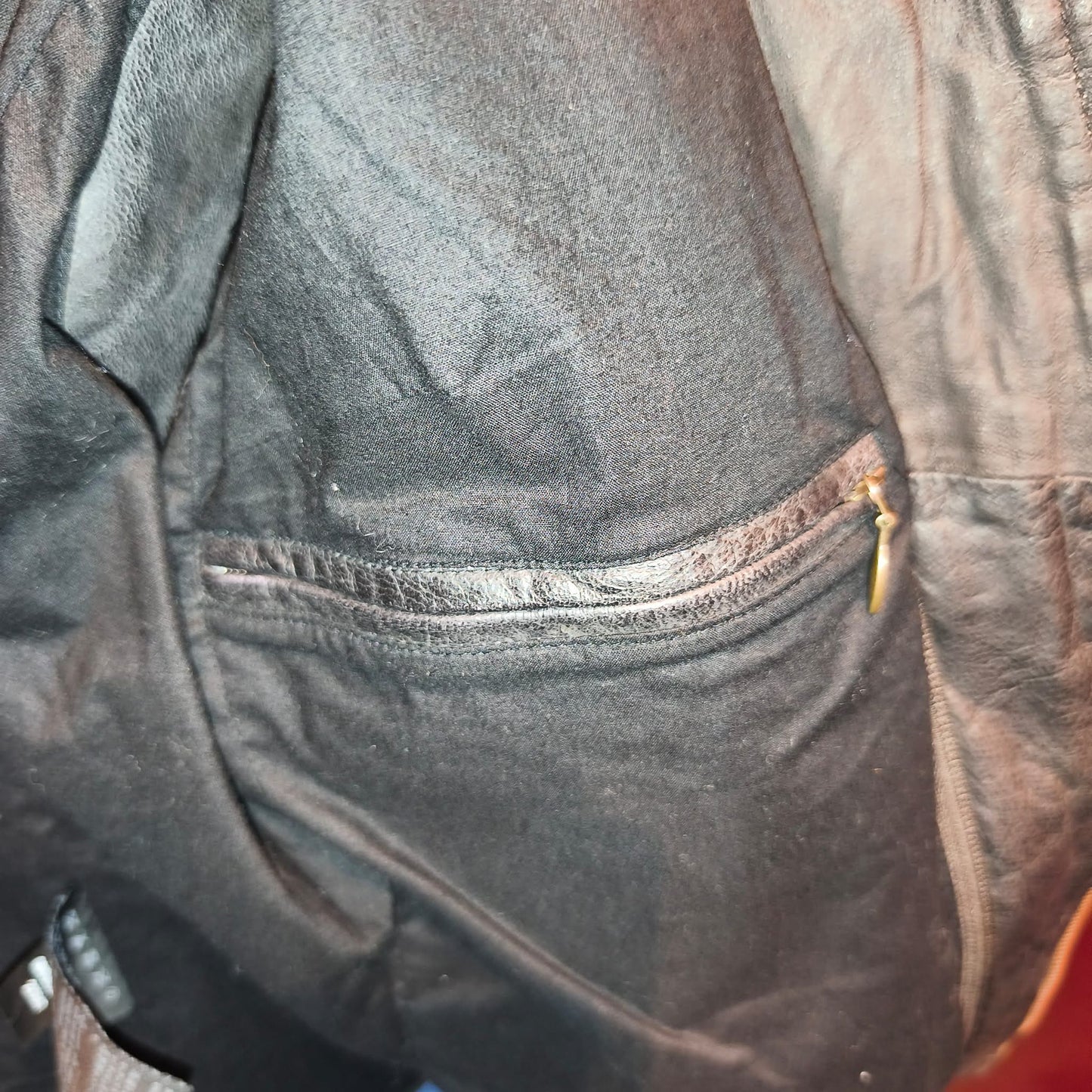 Giacca vintage in pelle Harley Davidson testa di moro