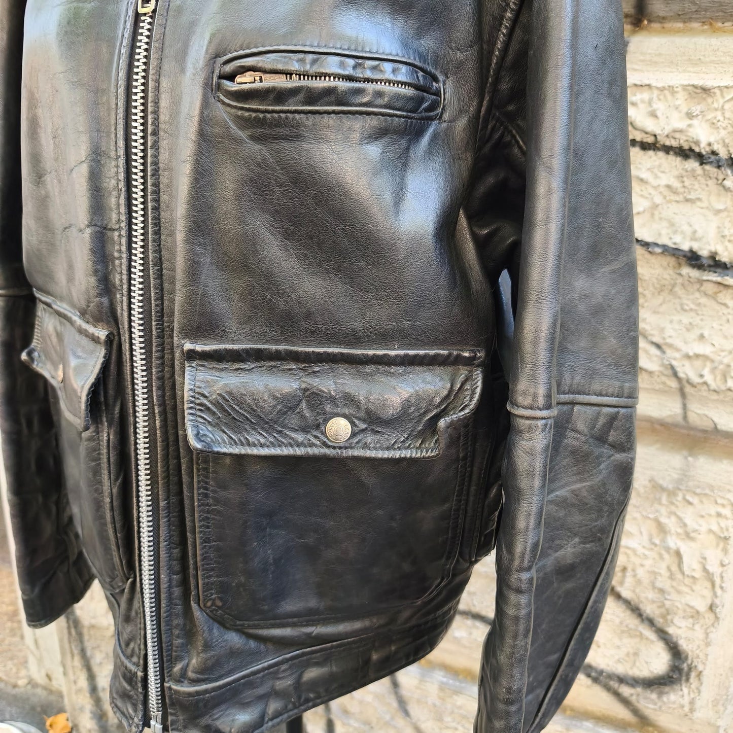 Giacca in pelle vintage Schott N.Y.C. Taglia xl