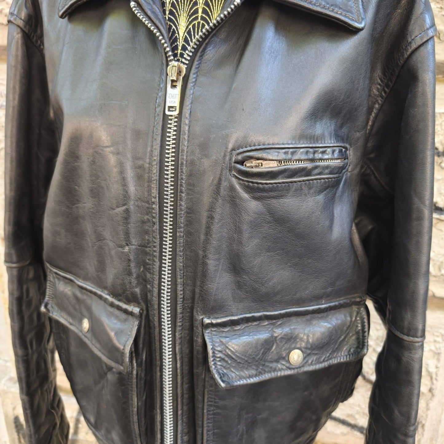 Giacca in pelle vintage Schott N.Y.C. Taglia xl