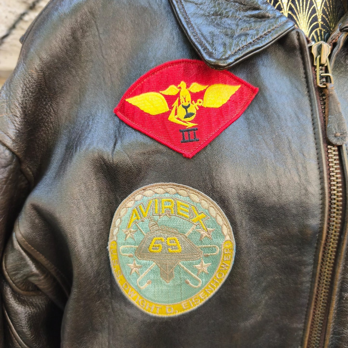 Giacca in pelle vintage Avirex aviatore Type G-1 Taglia xl