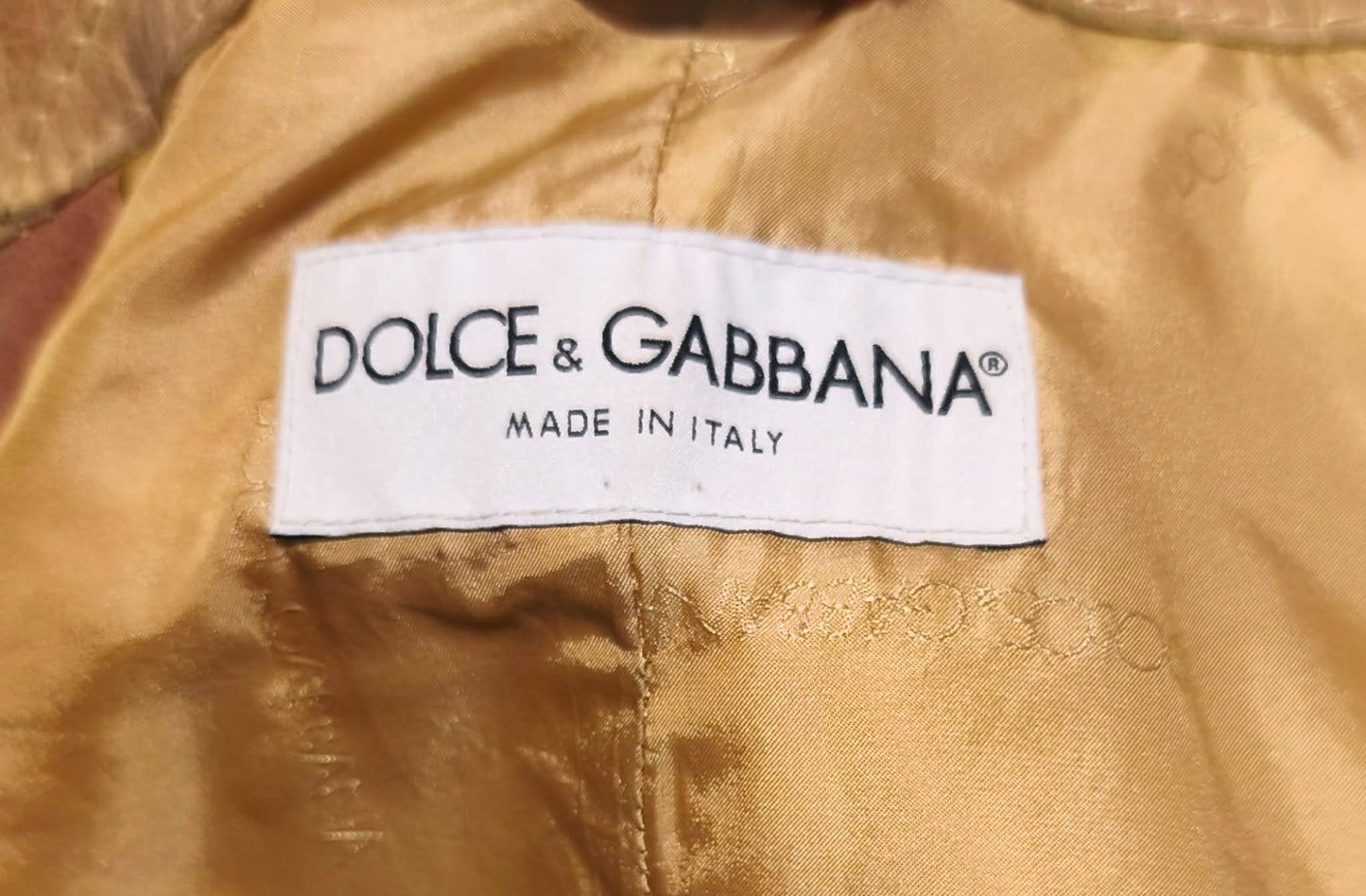 Giacca in pelle vintage Dolce e Gabbana Taglia 46