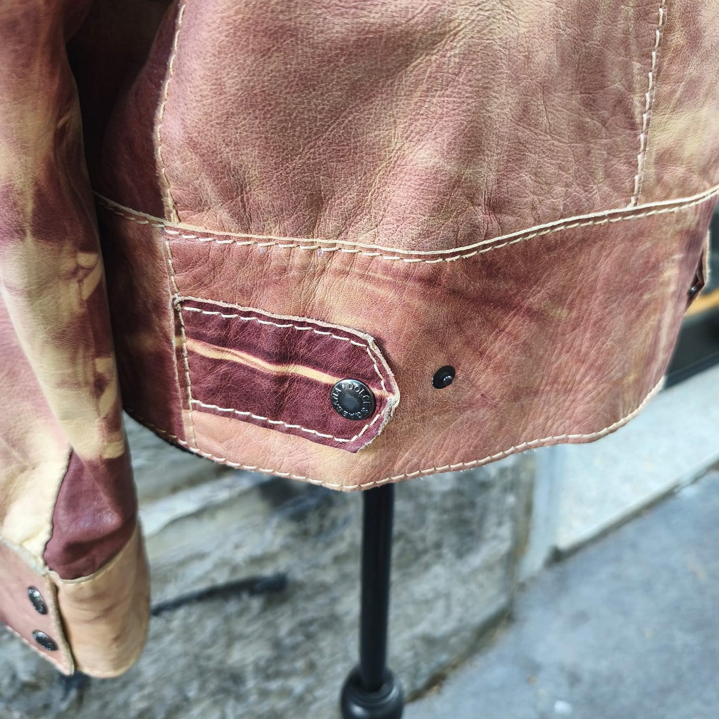 Giacca in pelle vintage Dolce e Gabbana Taglia 46