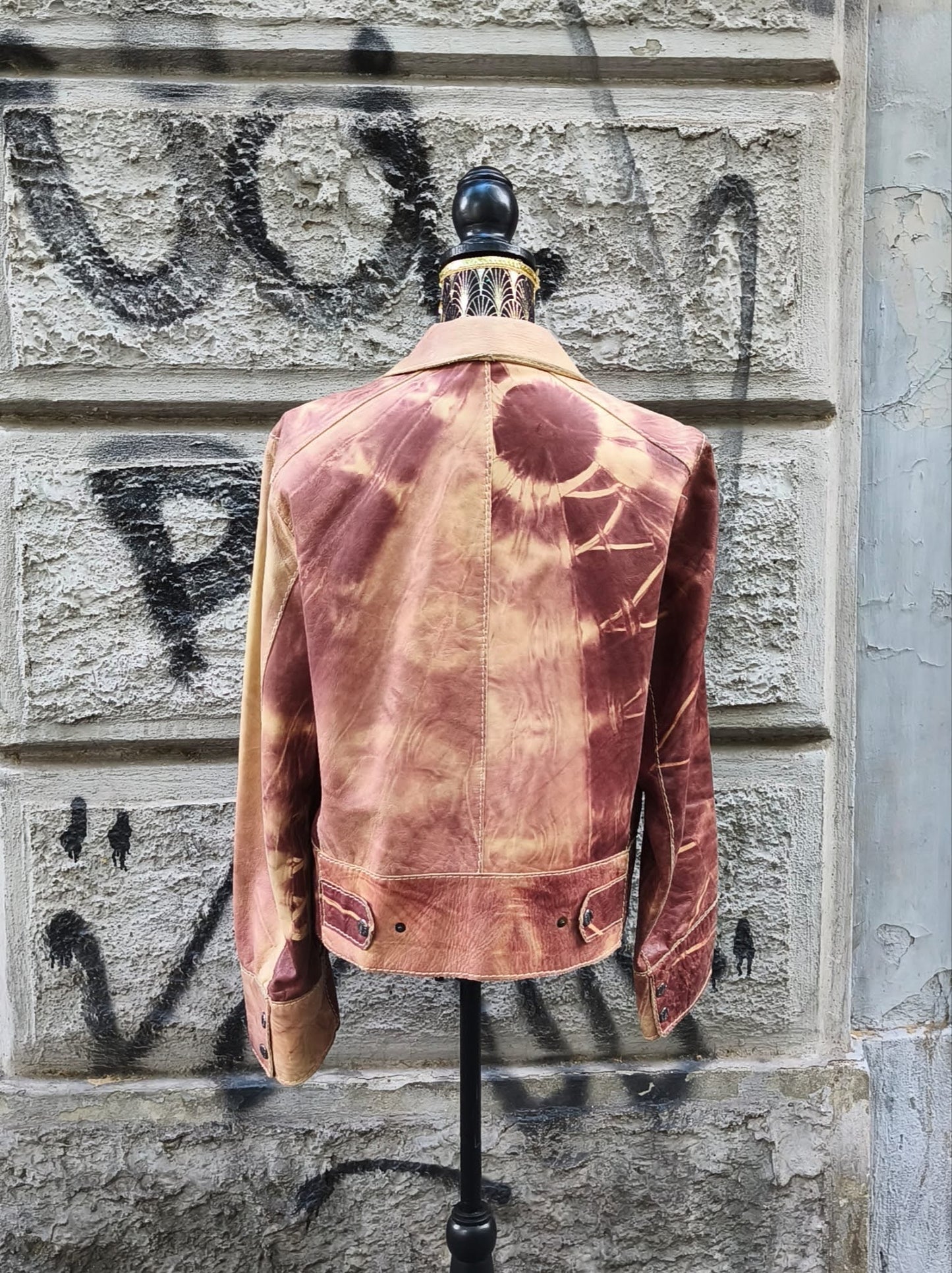 Giacca in pelle vintage Dolce e Gabbana Taglia 46