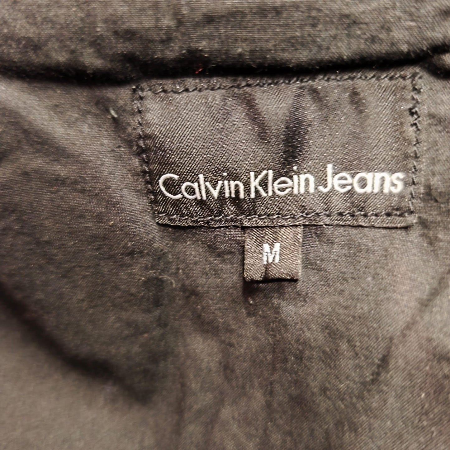Giacca Calvin Klein vintage in pelle custom Roling Stones