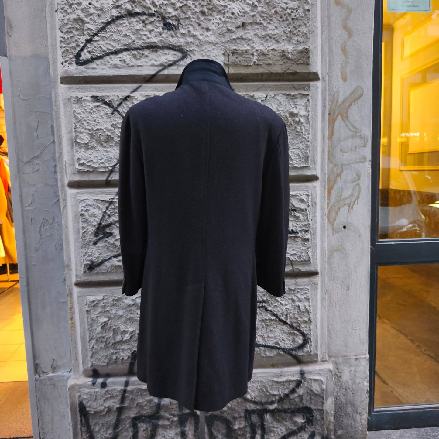 Cappotto vintage grigio Caruso lana e cashmere
