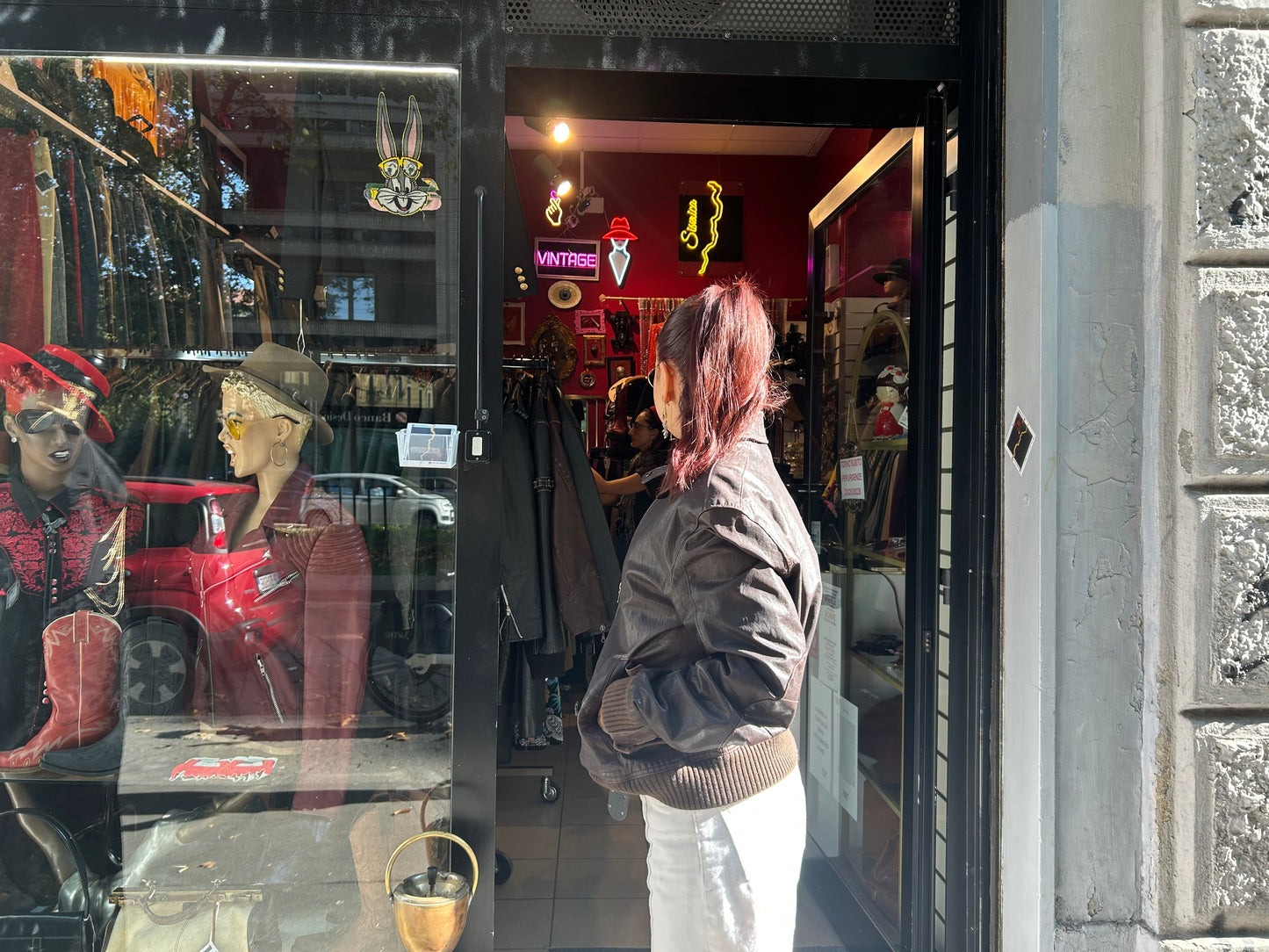 Bomber unisex vintage in vera pelle marrone Boss by Hugo Boss