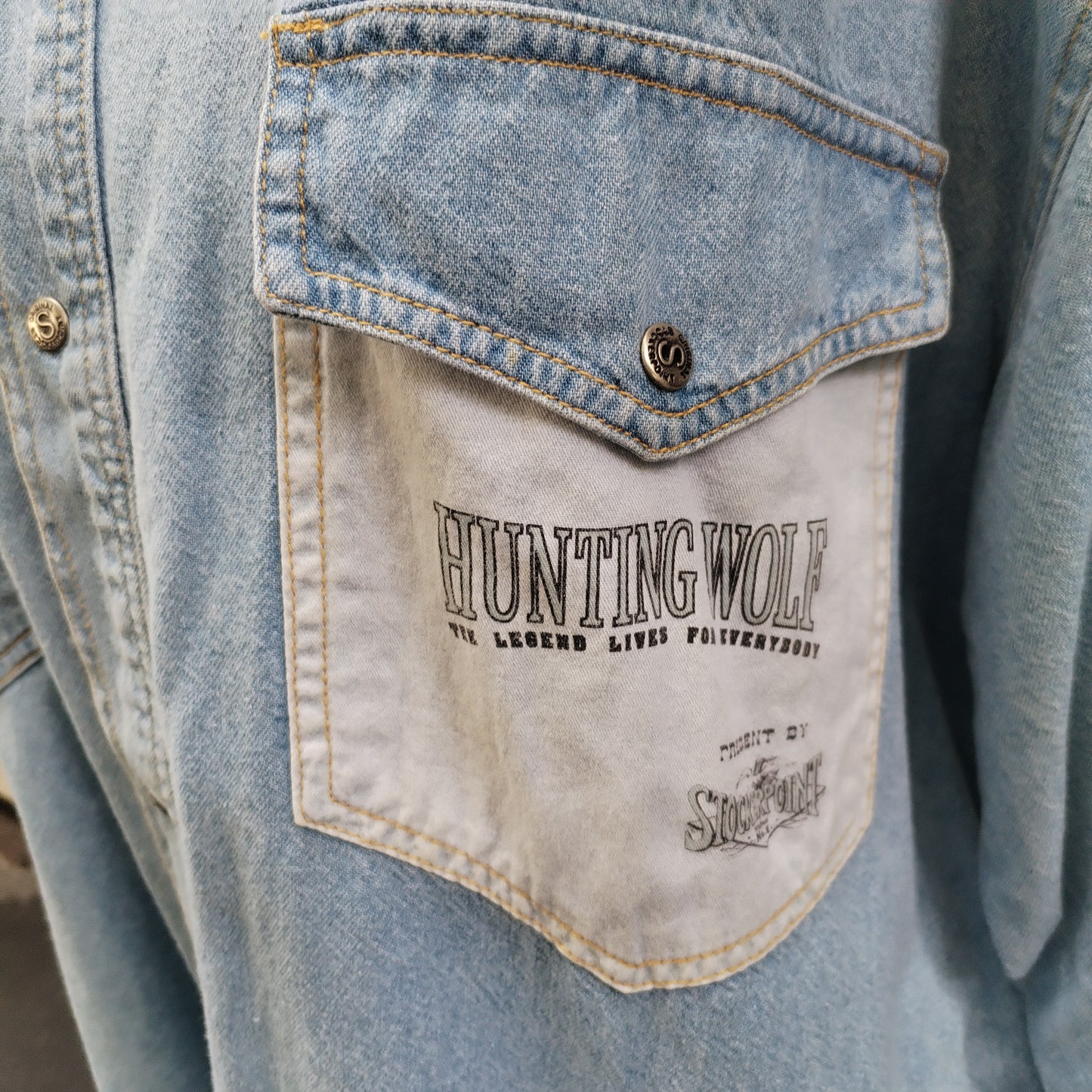 Camicia vintage in denim indiani d'America