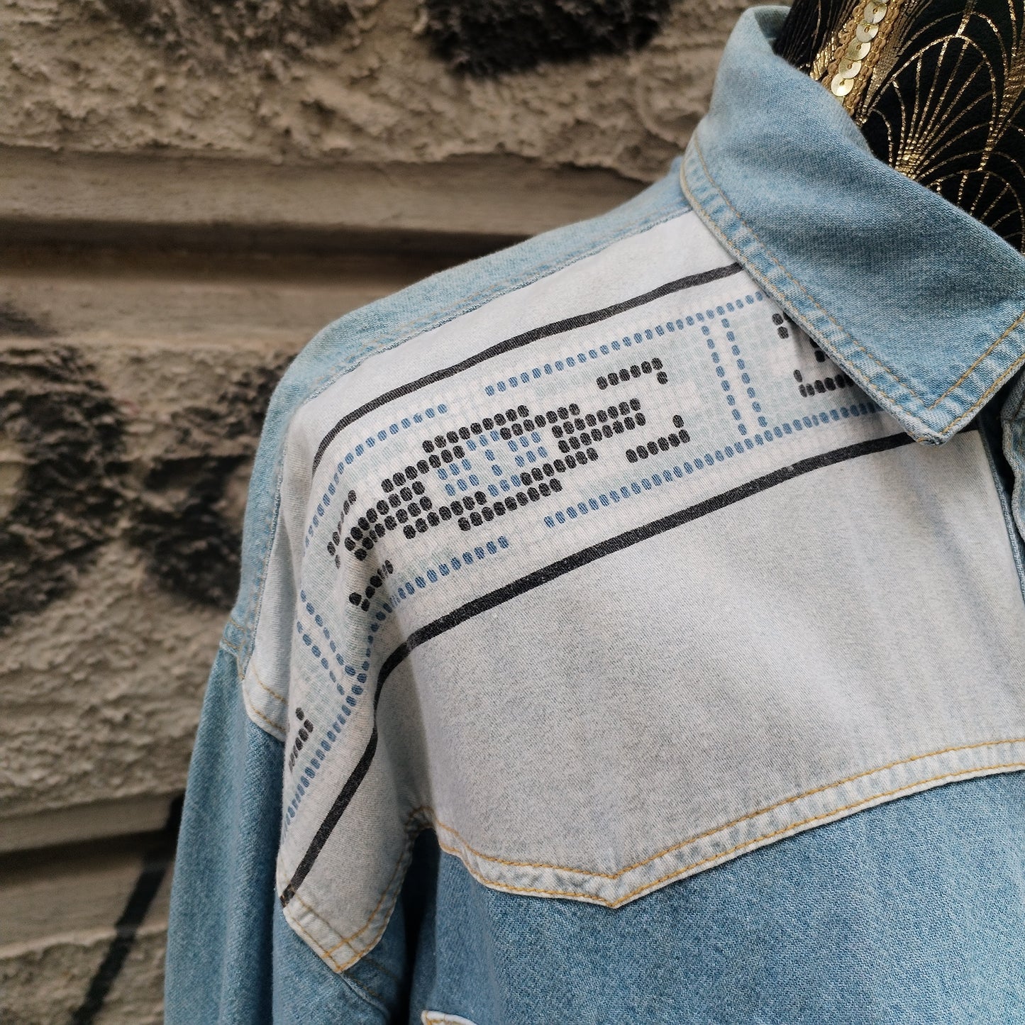 Camicia vintage in denim indiani d'America