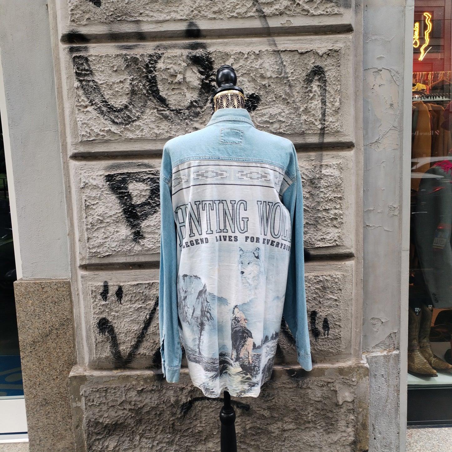 Camicia vintage in denim indiani d'America