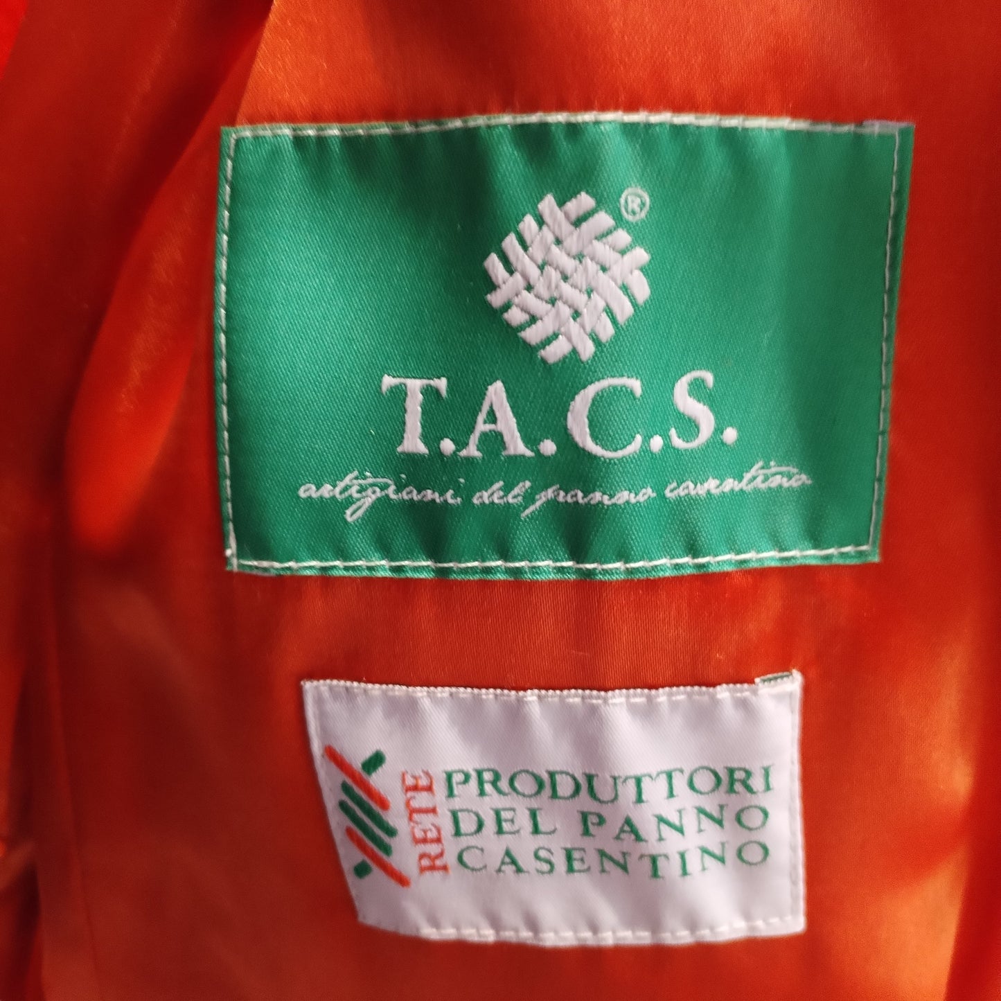 Cappotto vintage arancio in panno casentino