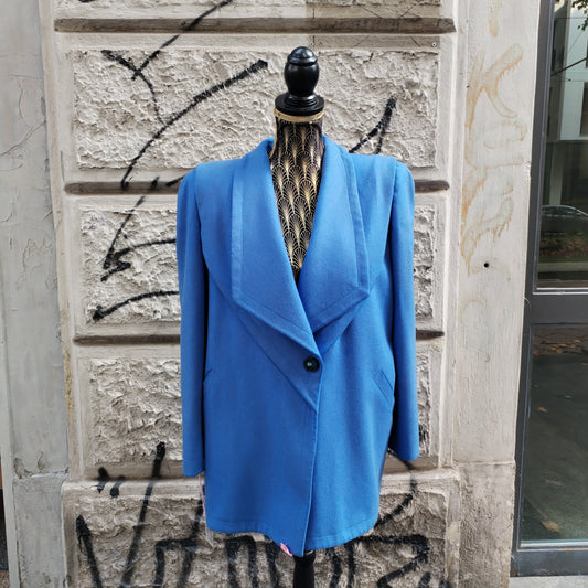Giacca vintage in lana indaco anni 80