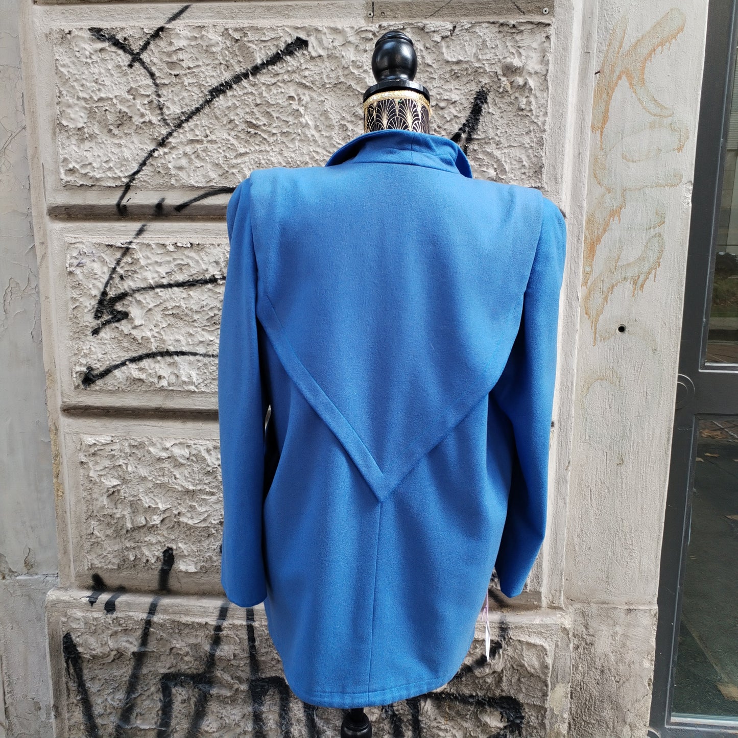 Giacca vintage in lana indaco anni 80
