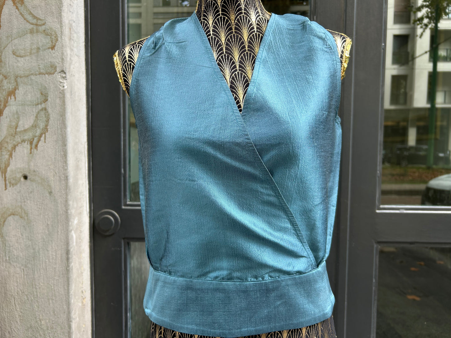 Camicia in shantung di seta vintage