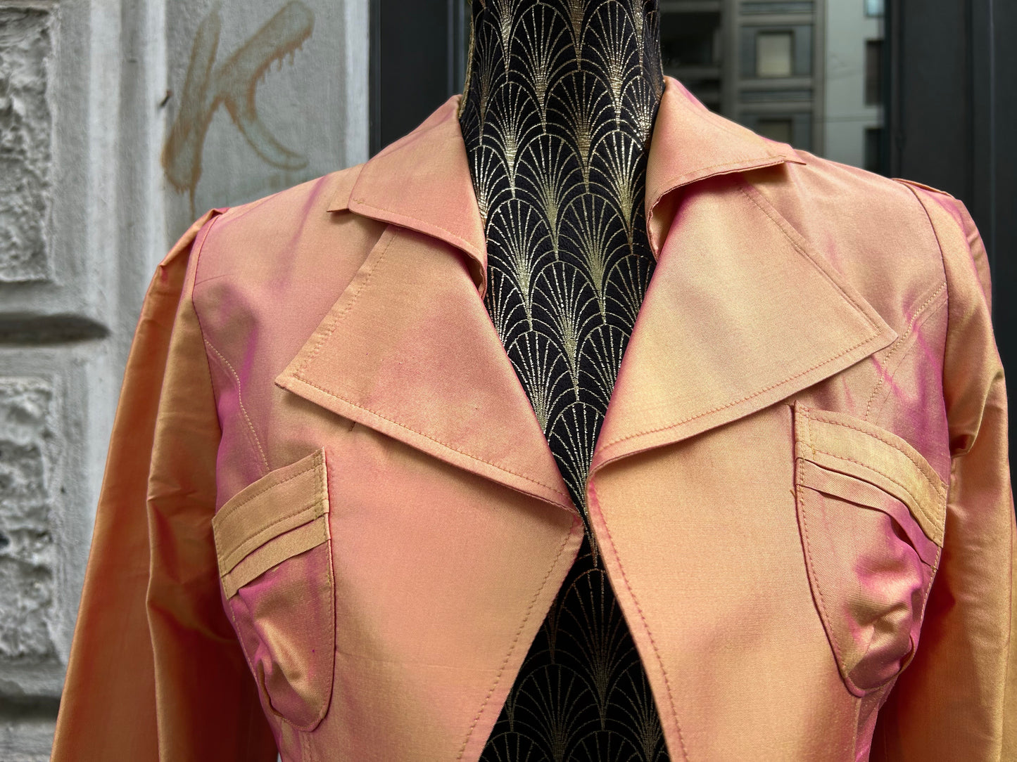 Blazer in shantung di seta vintage