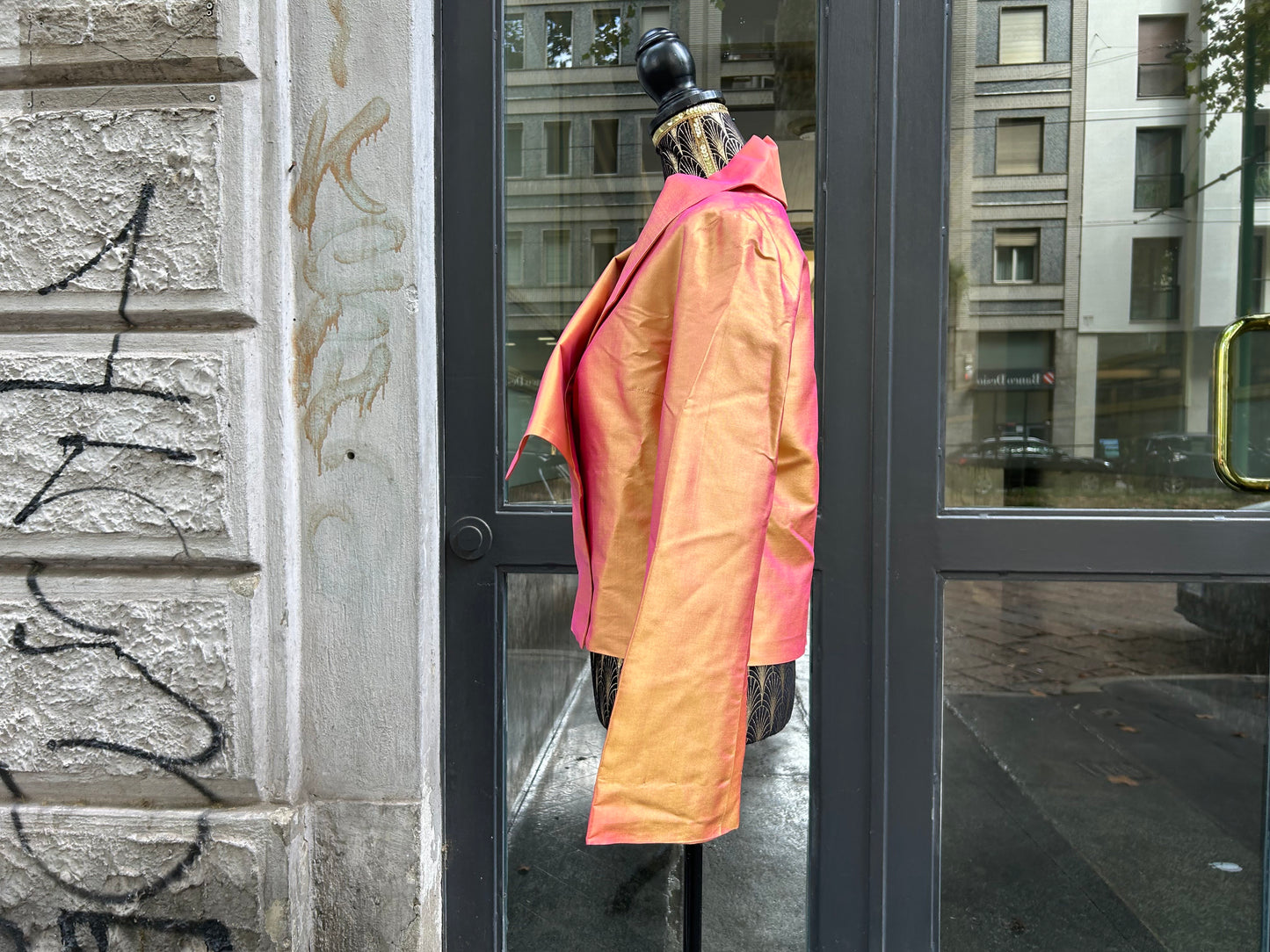 Giacca kimono in shantung di seta vintage