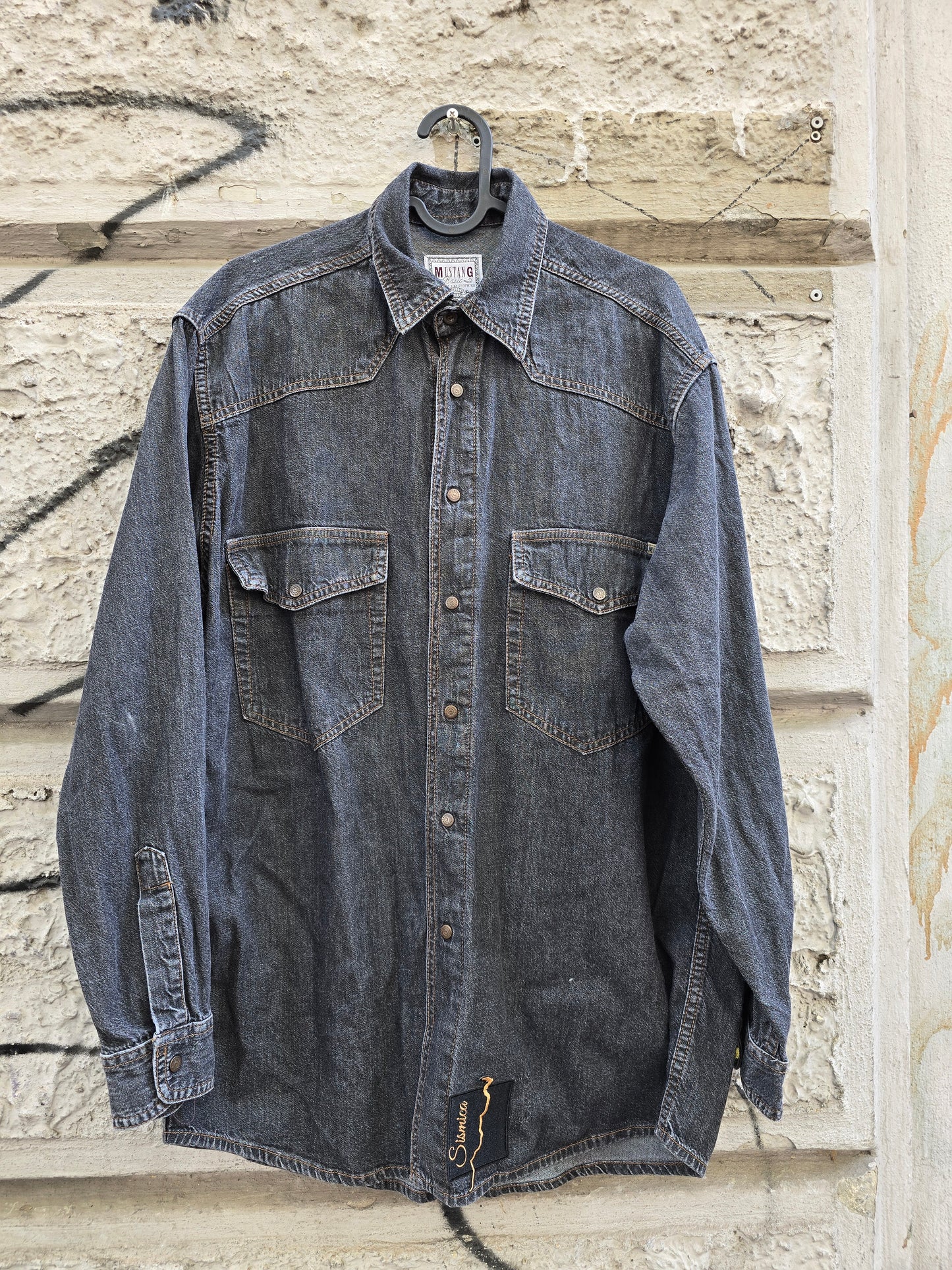 Camicia in denim vintage custom Bowie