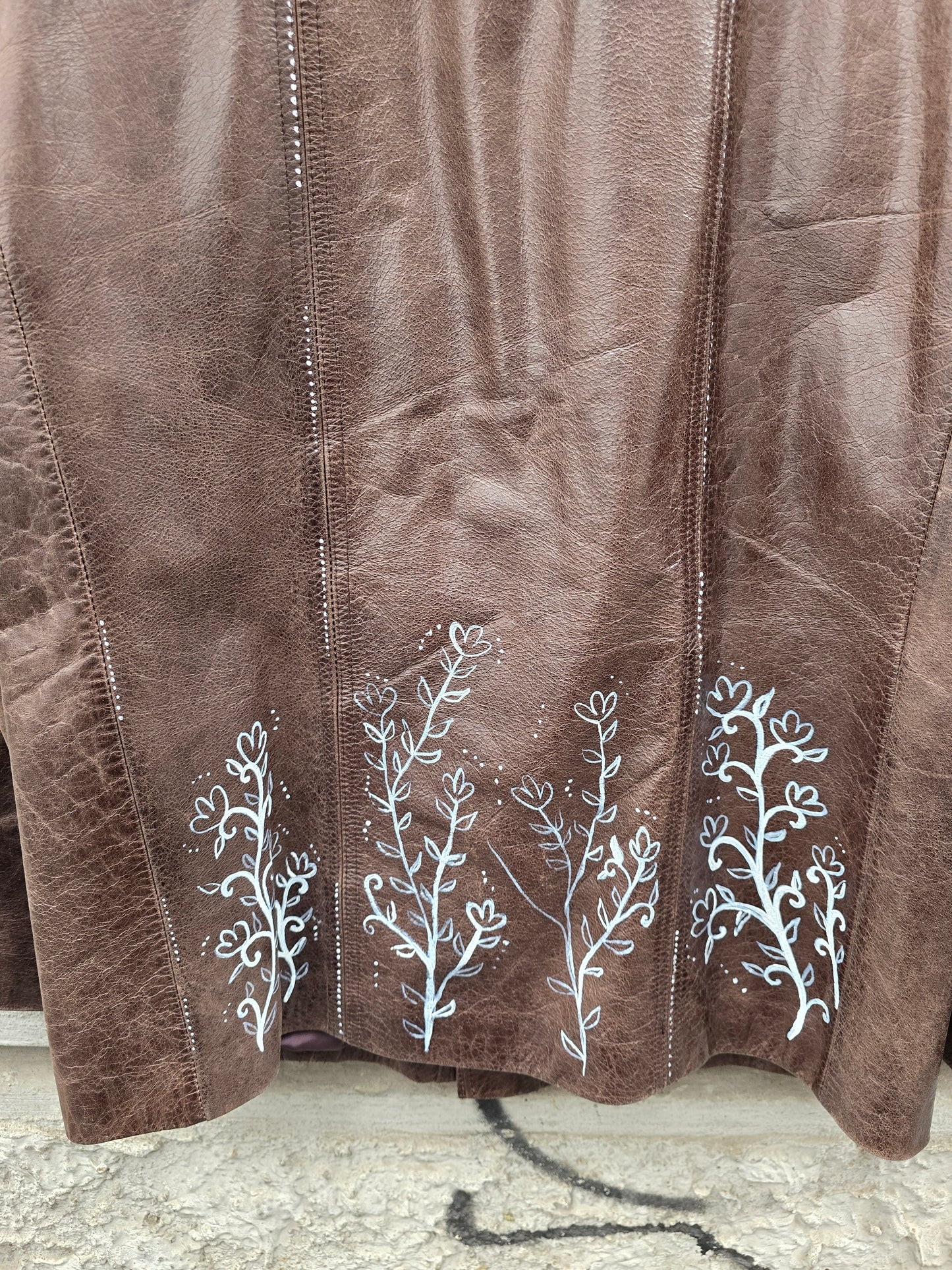 Giacca vintage in vera pelle custom