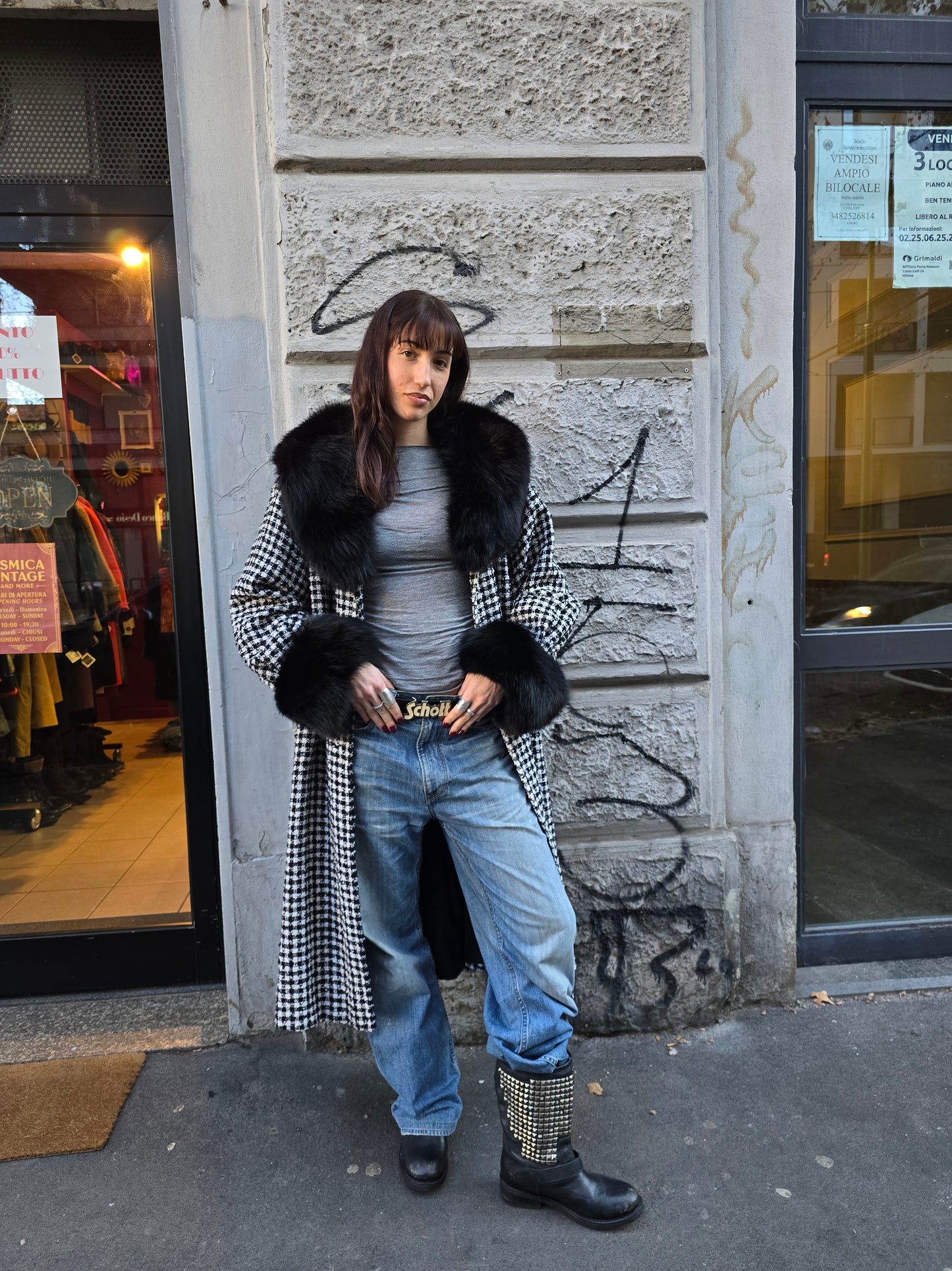 Cappotto donna vintage in pura lana