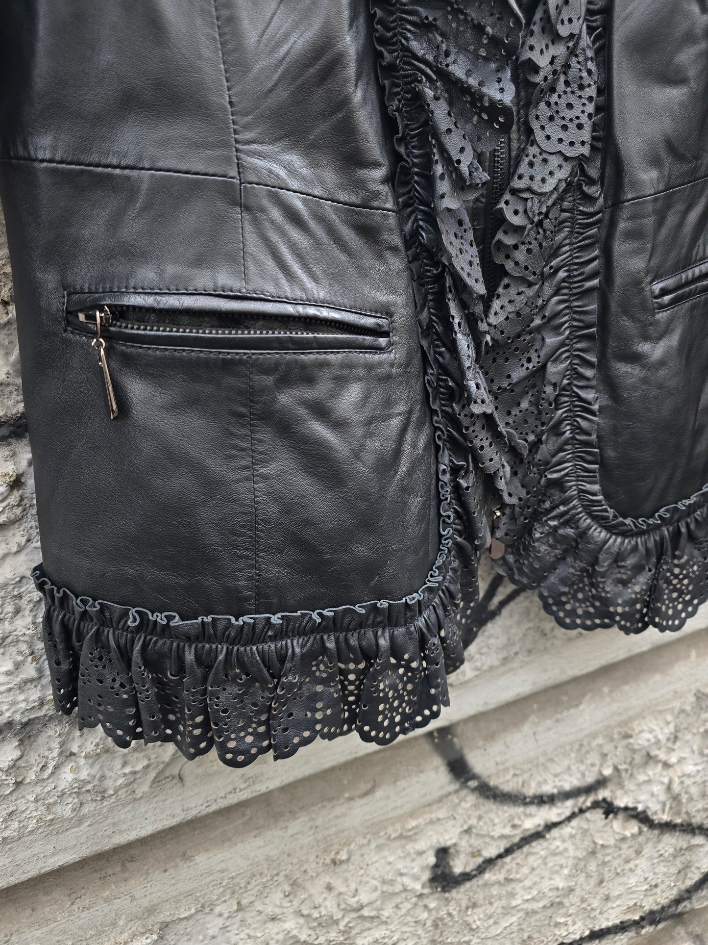 Giacca vintage in vera pelle Luisa Spagnoli