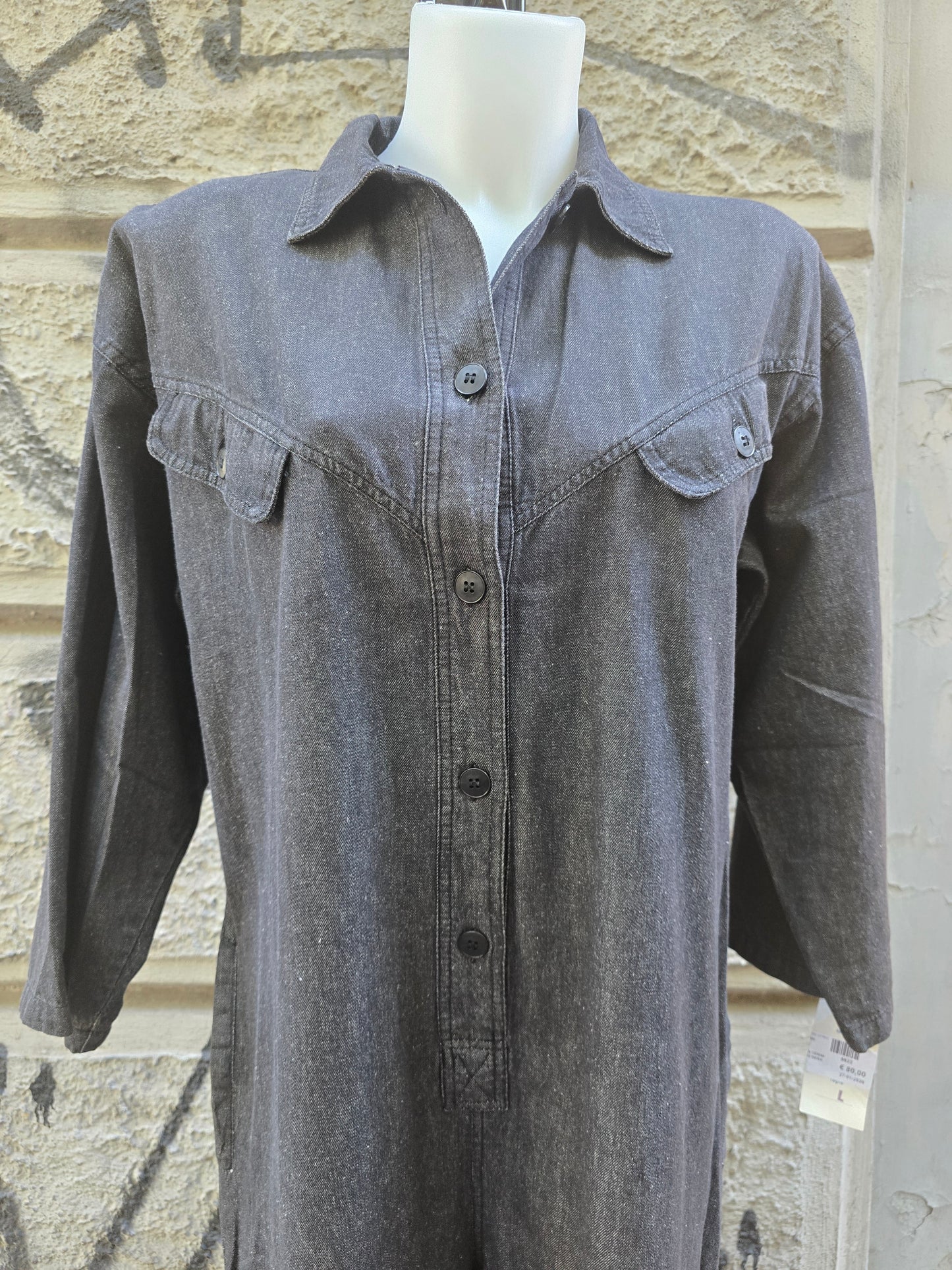 Tuta vintage anni 80 in denim