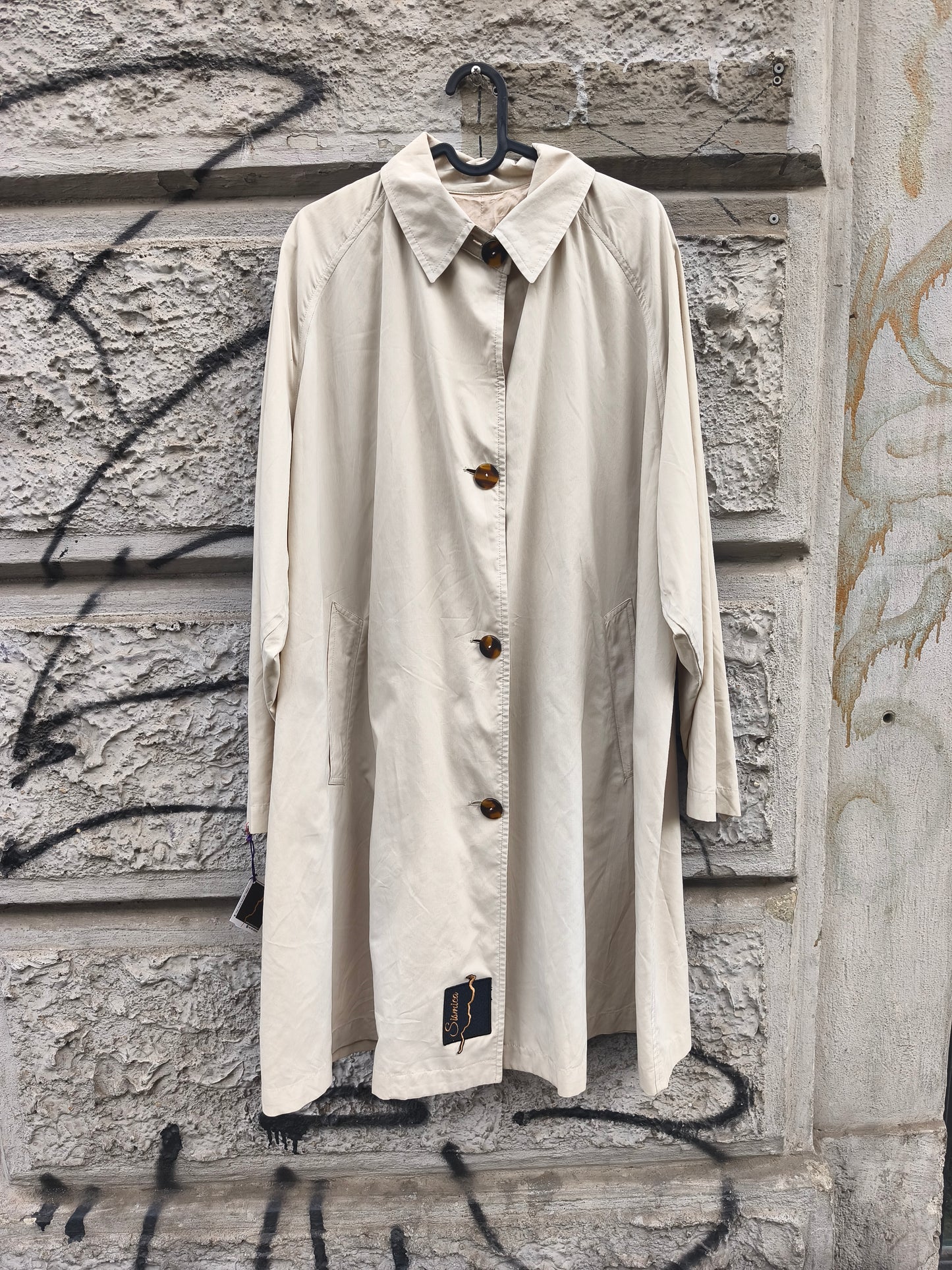 Trench vintage beige custom geisha by Sismica Vintage