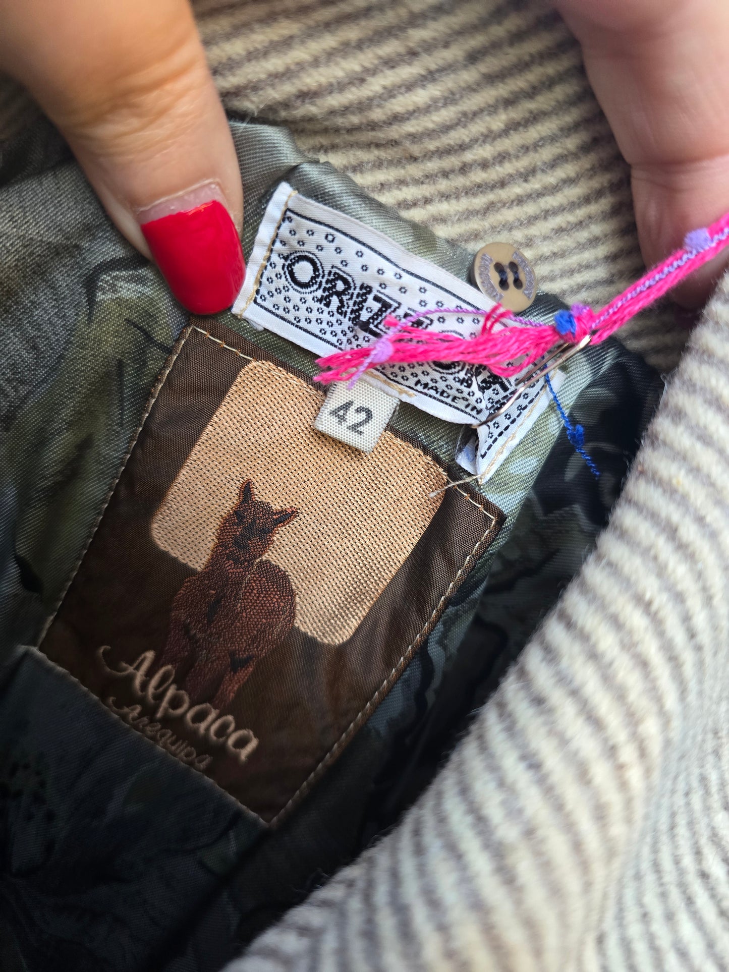 Cappotto donna vintage in lana di alpaca