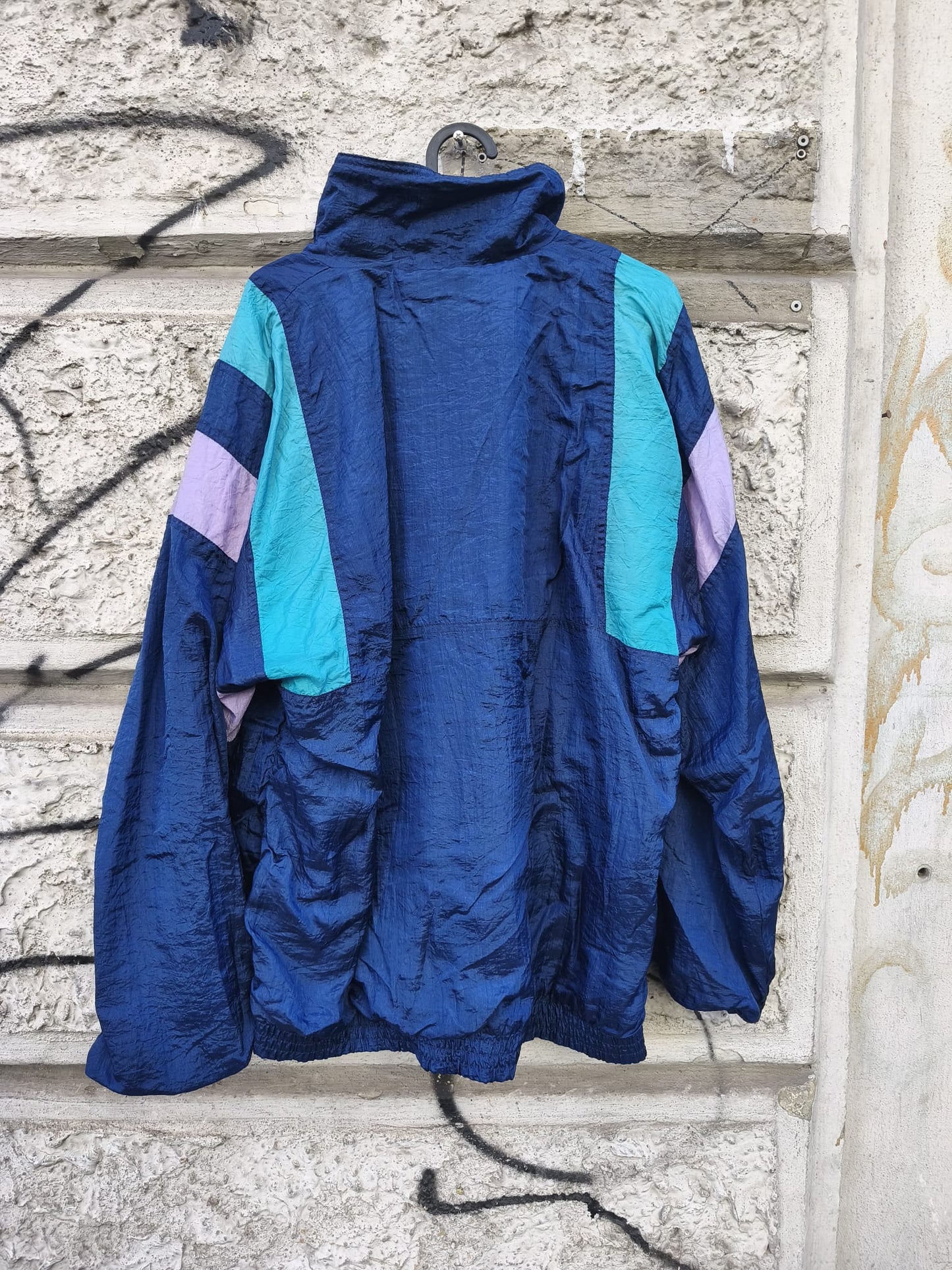 Felpa acetata anni 80 manica pipistrello