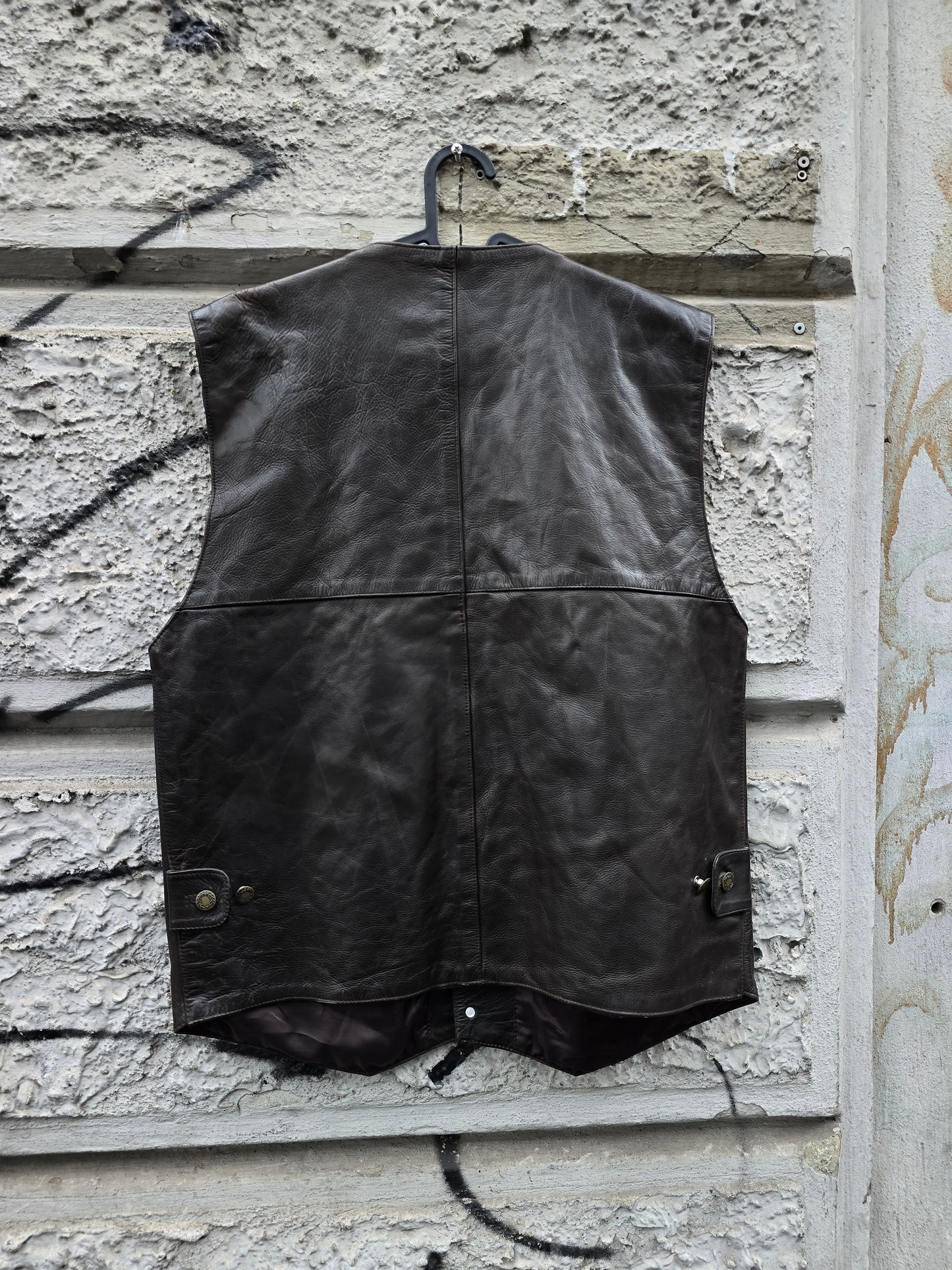 Gilet vintage in vera pelle