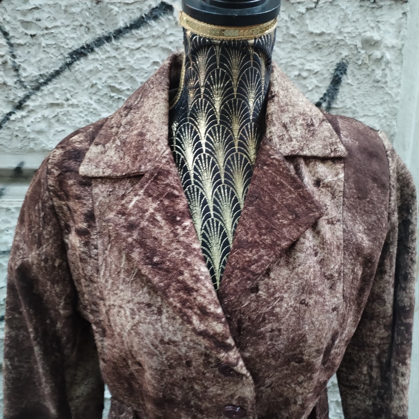 Cappotto vintage in vera pelle artigianale