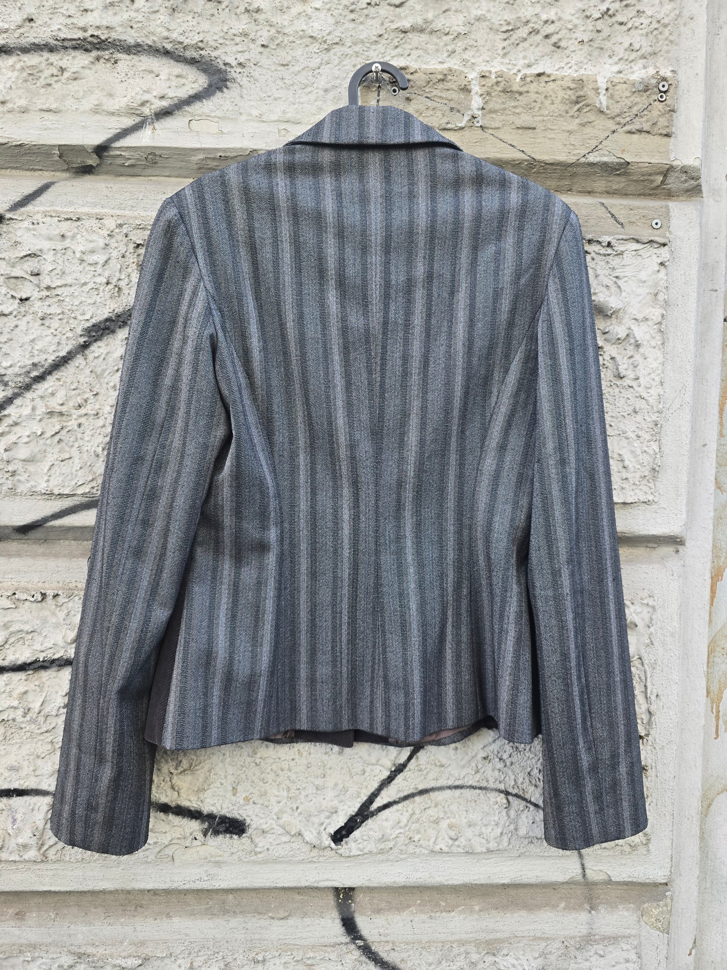 Blazer donna vintage con inserti in velluto