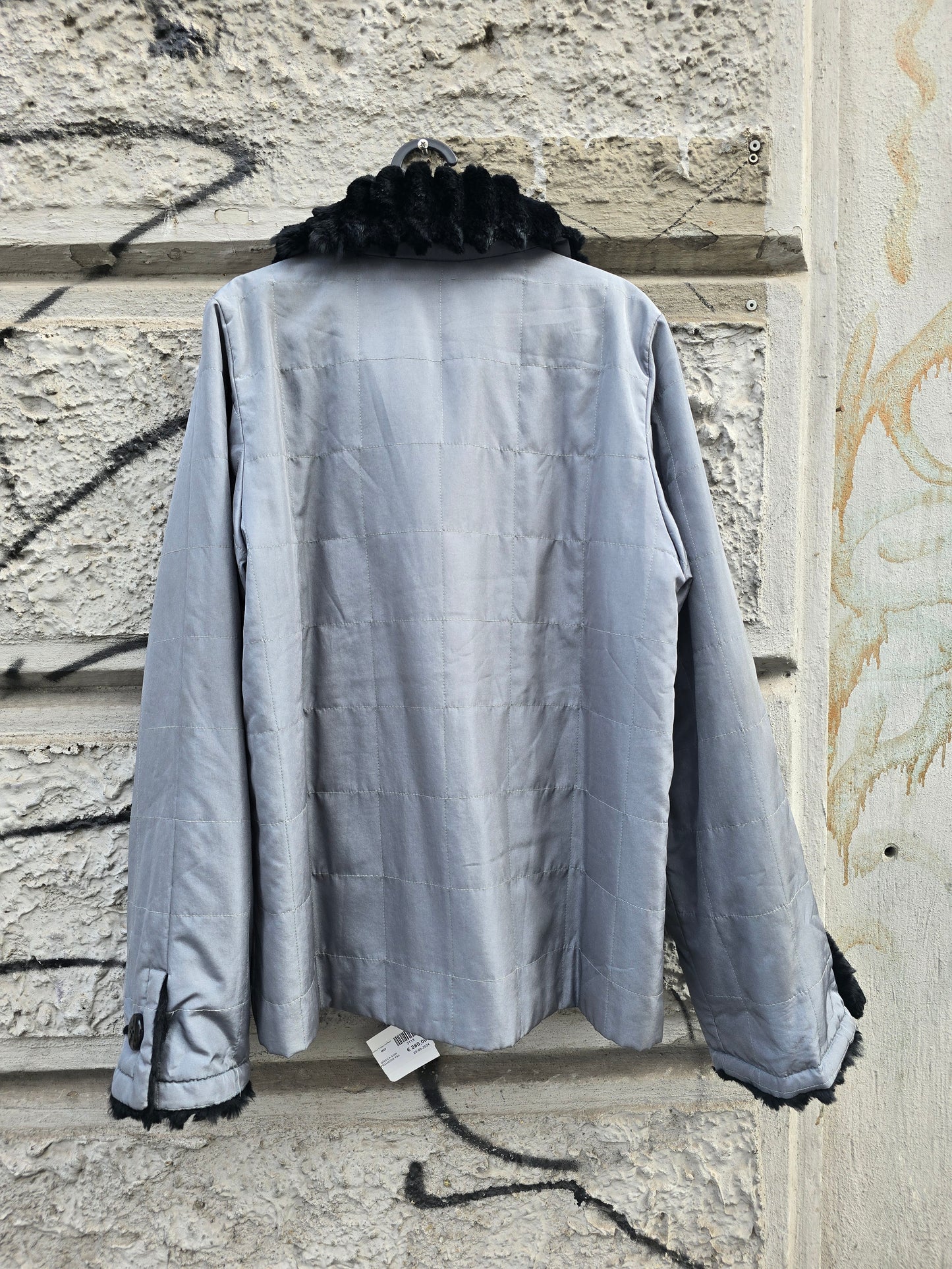 Giacca vintage YSL in visone nero