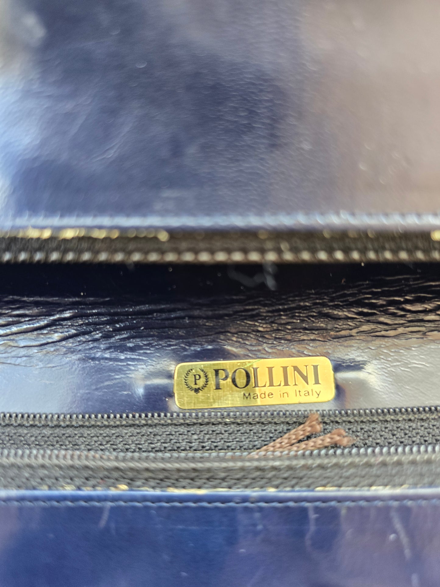 Borsa vintage Pollini blu