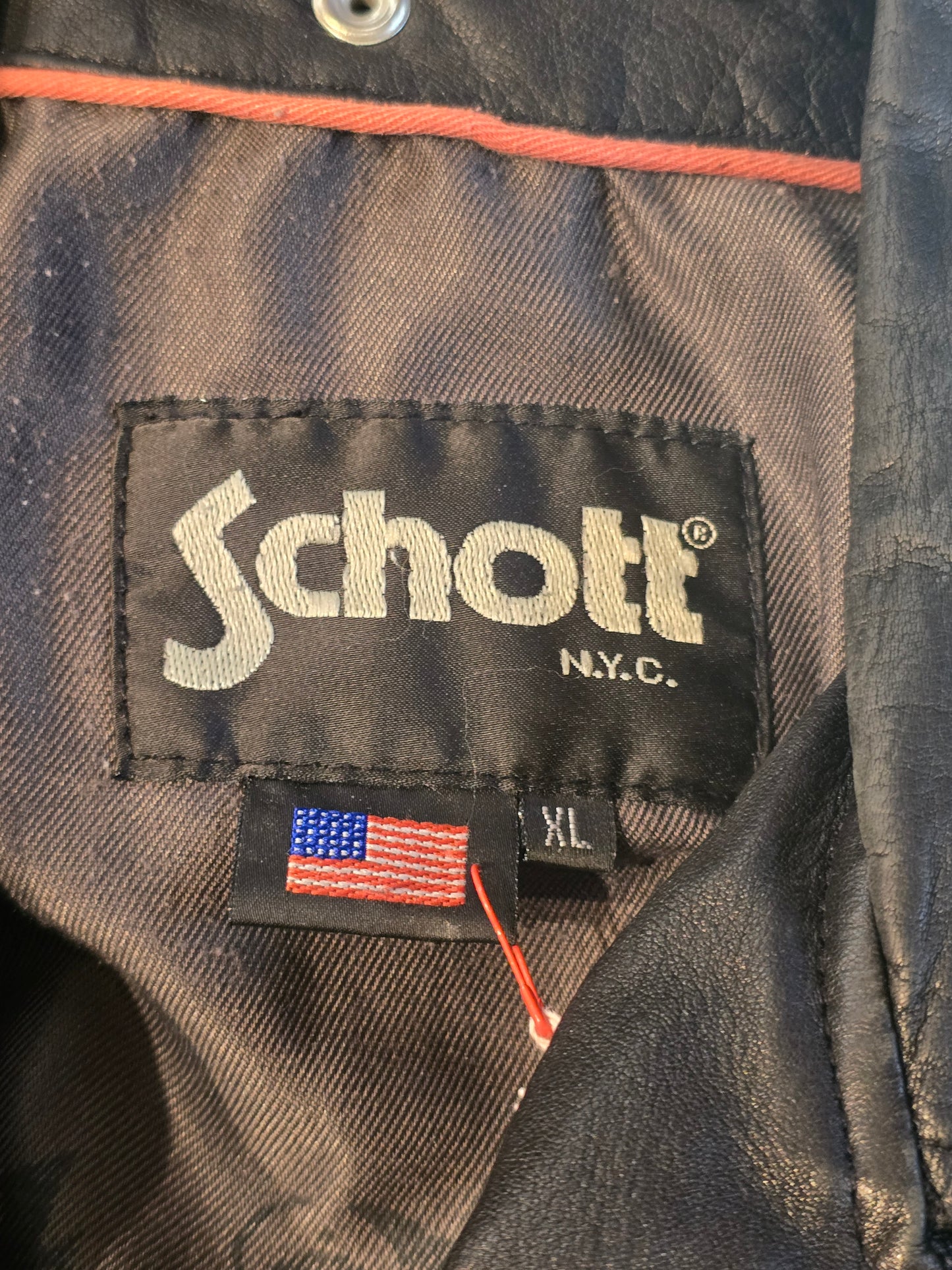 Chiodo vintage Schott in vera pelle