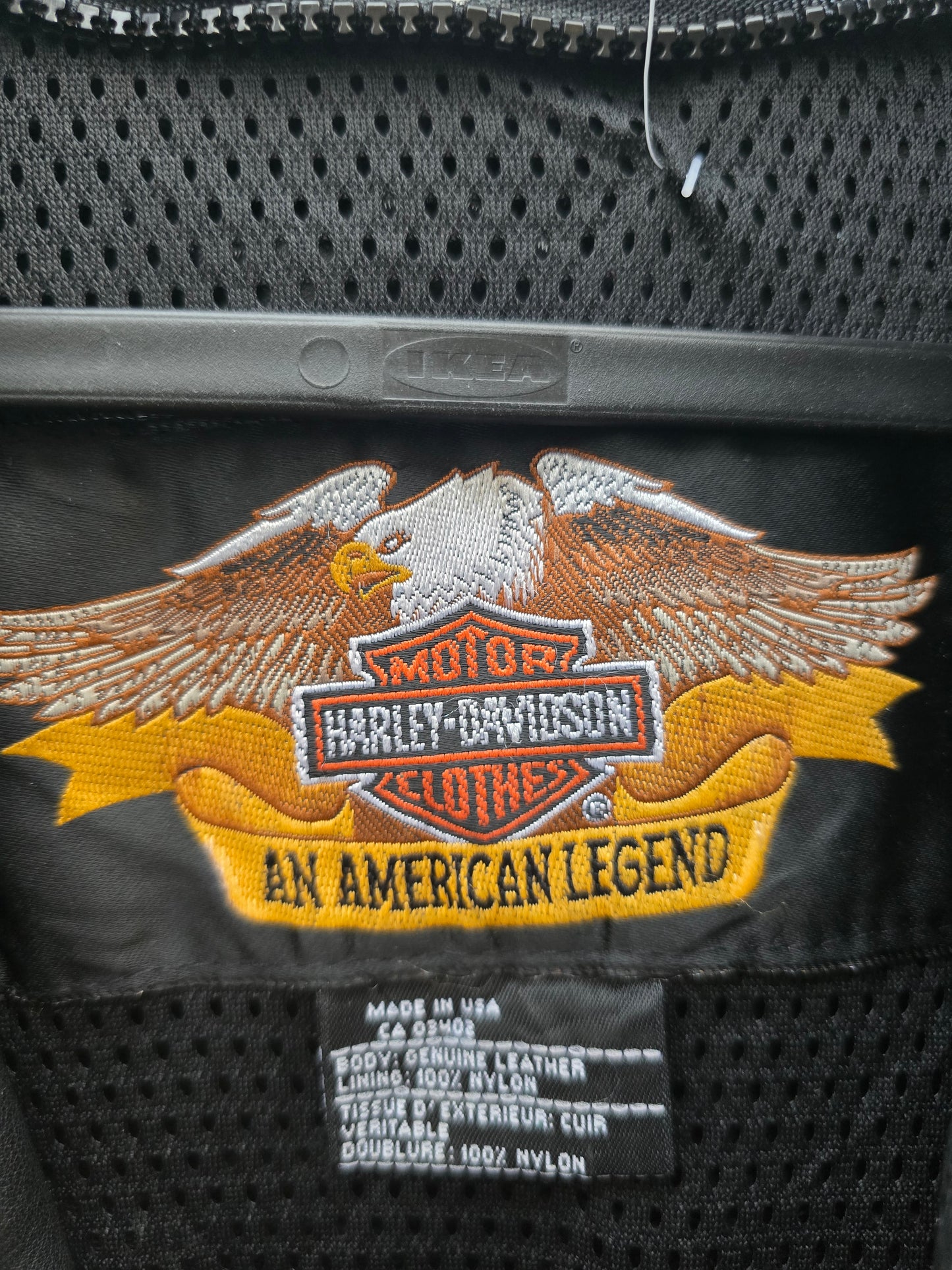 Giacca vintage Harley Davidson in vera pelle modello biker 1980