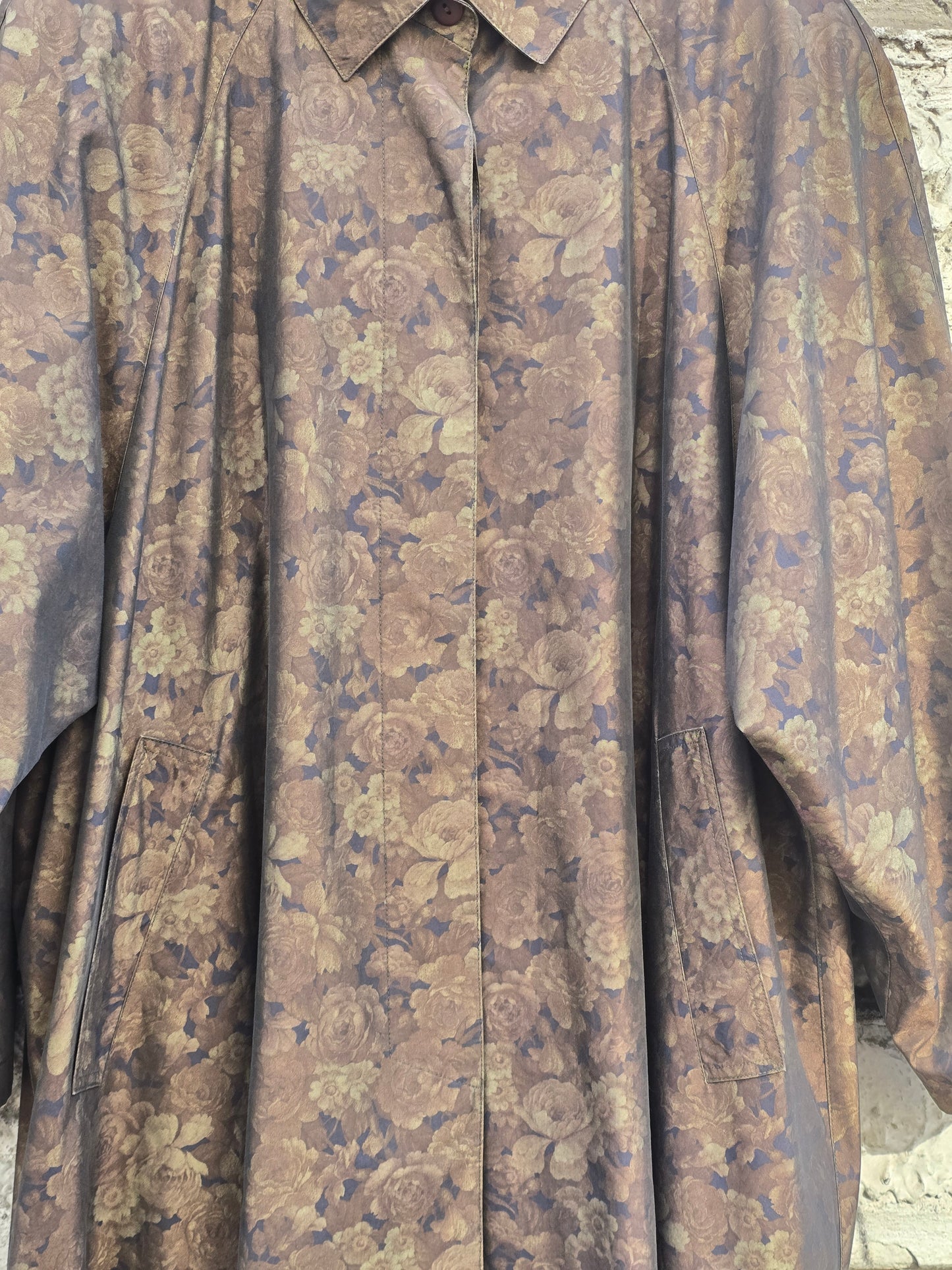 Trench vintage a fiori