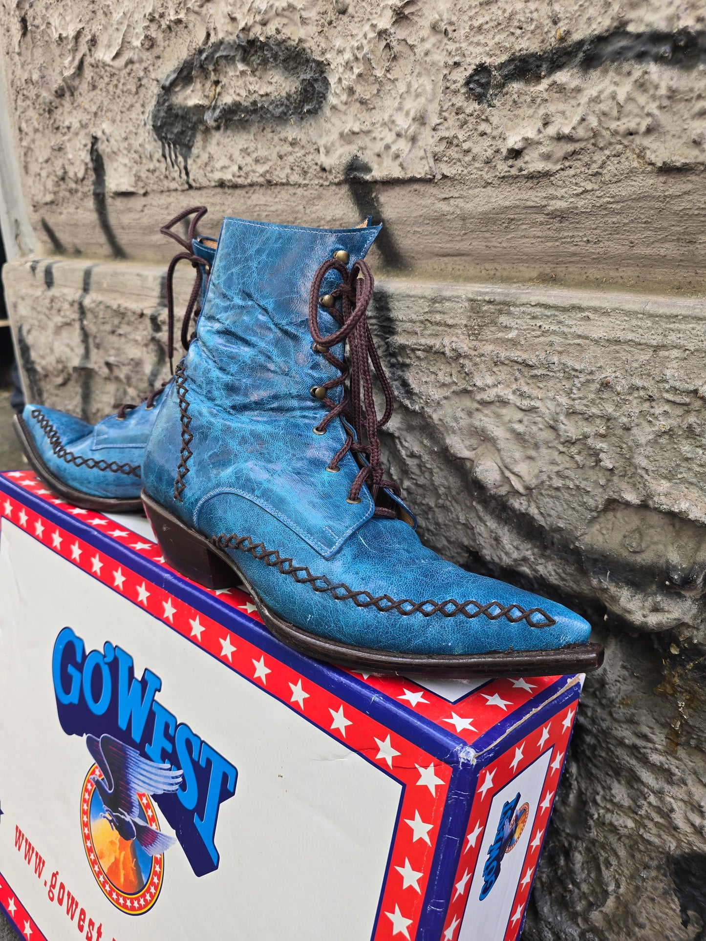 Stivaletto vintage texano Go West con scatola